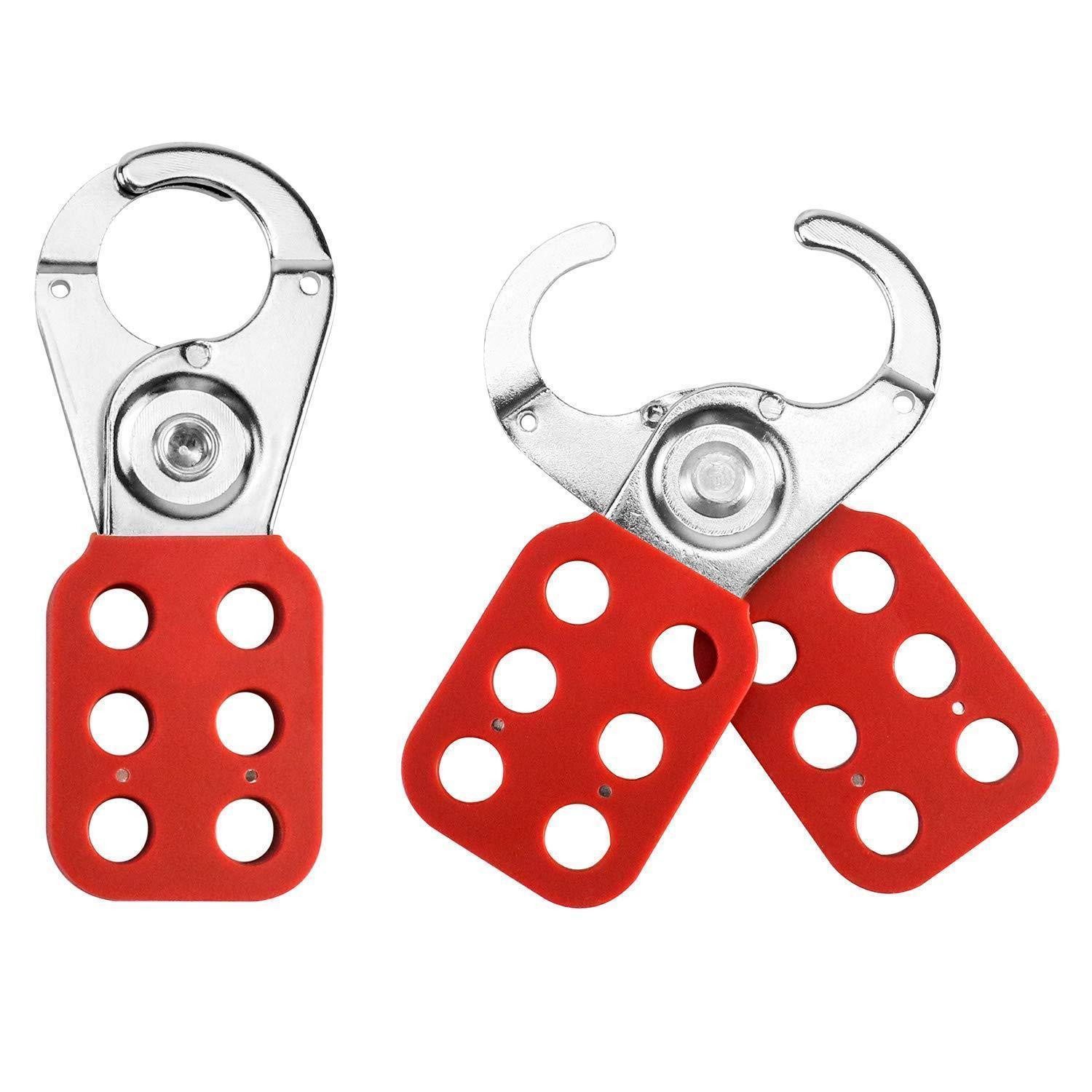 LuxusKollektion Vorhängeschloss Lockout Haspe 2er-Set 25mm Edelstahl Nylon