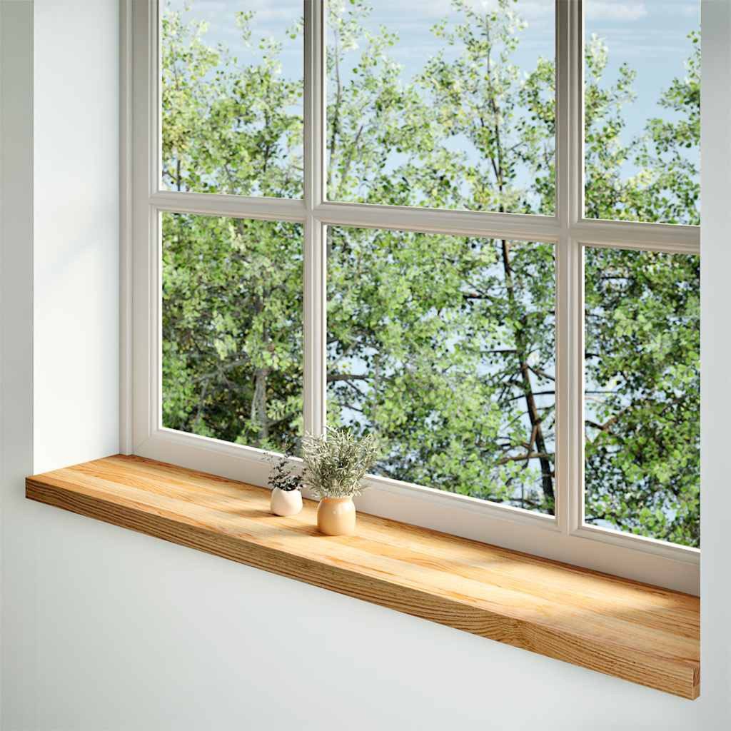 vidaXL Fensterbank 140 x 25 x 2 cm Fensterbänke 2 Stk Hellbraun 140x25x2 cm Massivholz Ei