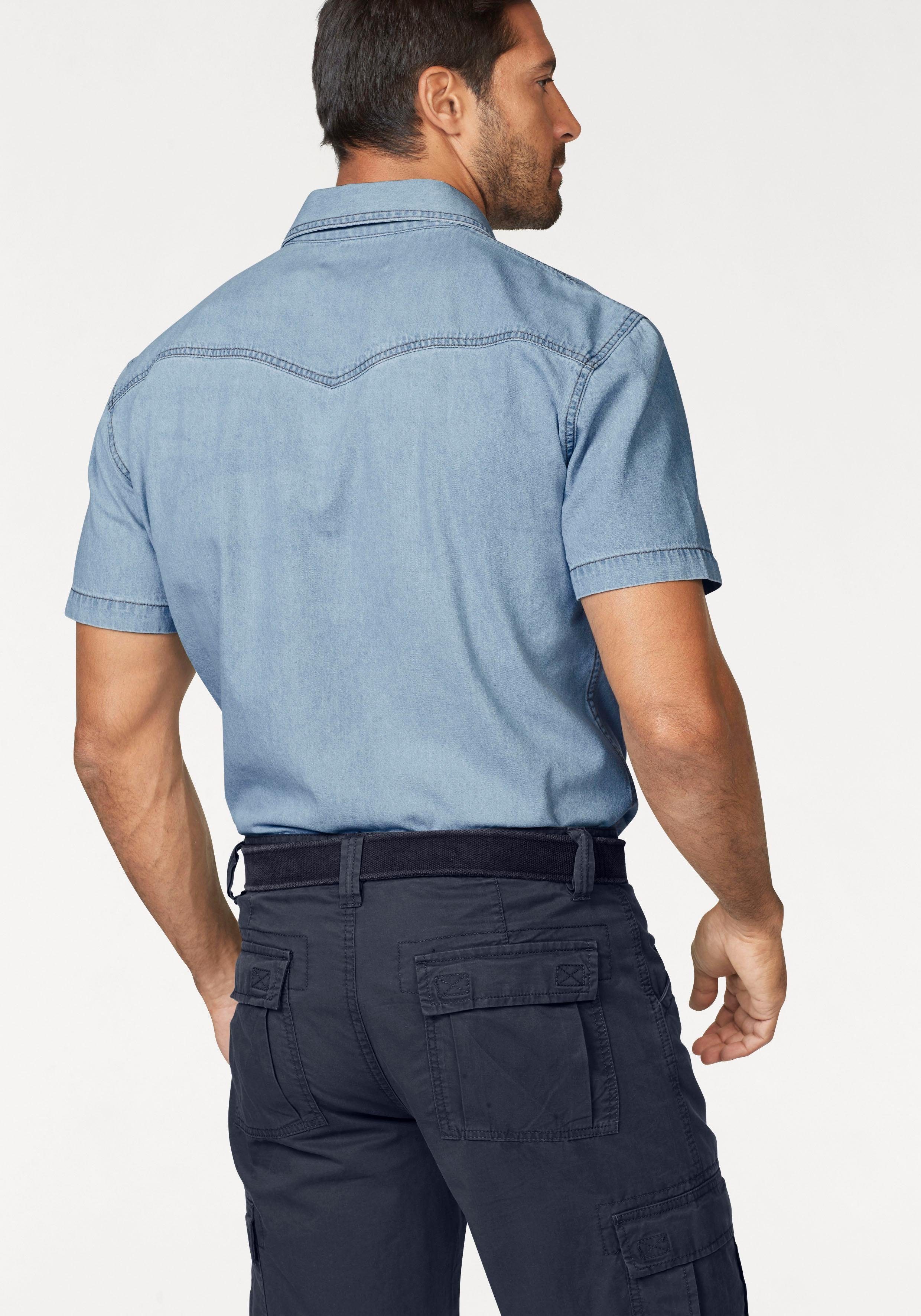 Arizona Jeanshemd Kurzarm im Western Stil – Bild 2 von 5