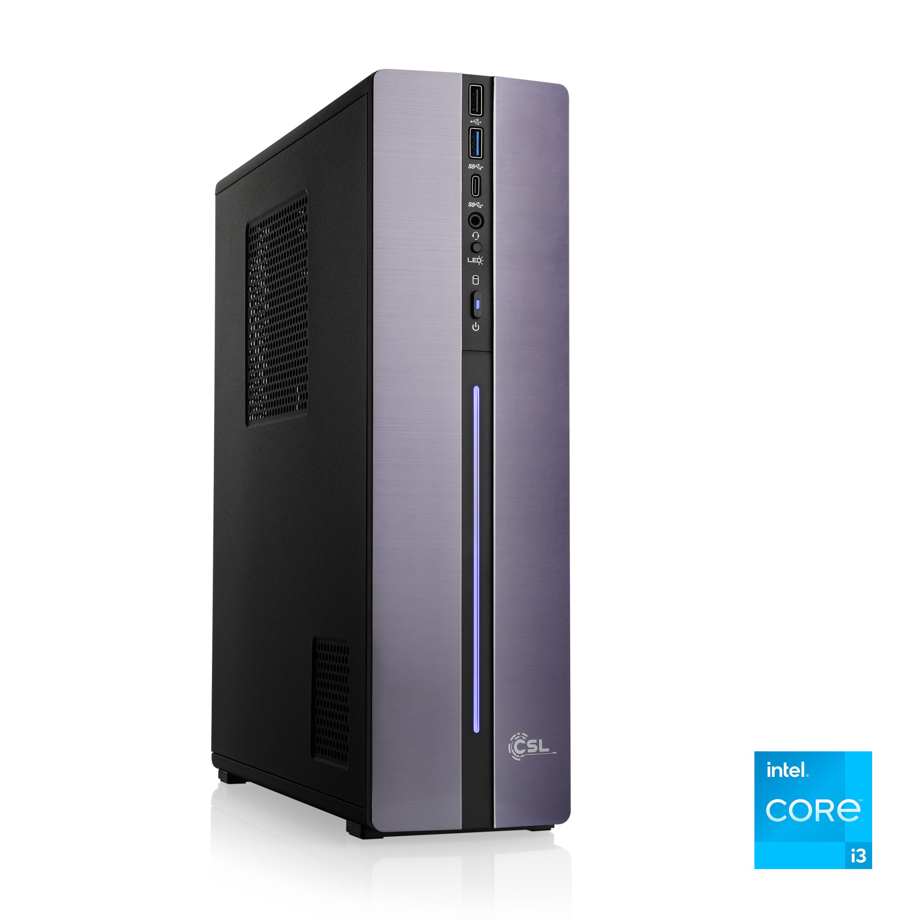 CSL Gemini Slim V24687 PC (Intel® Core i3 14100, 16 GB RAM, 500 GB SSD, Luftkühlung)