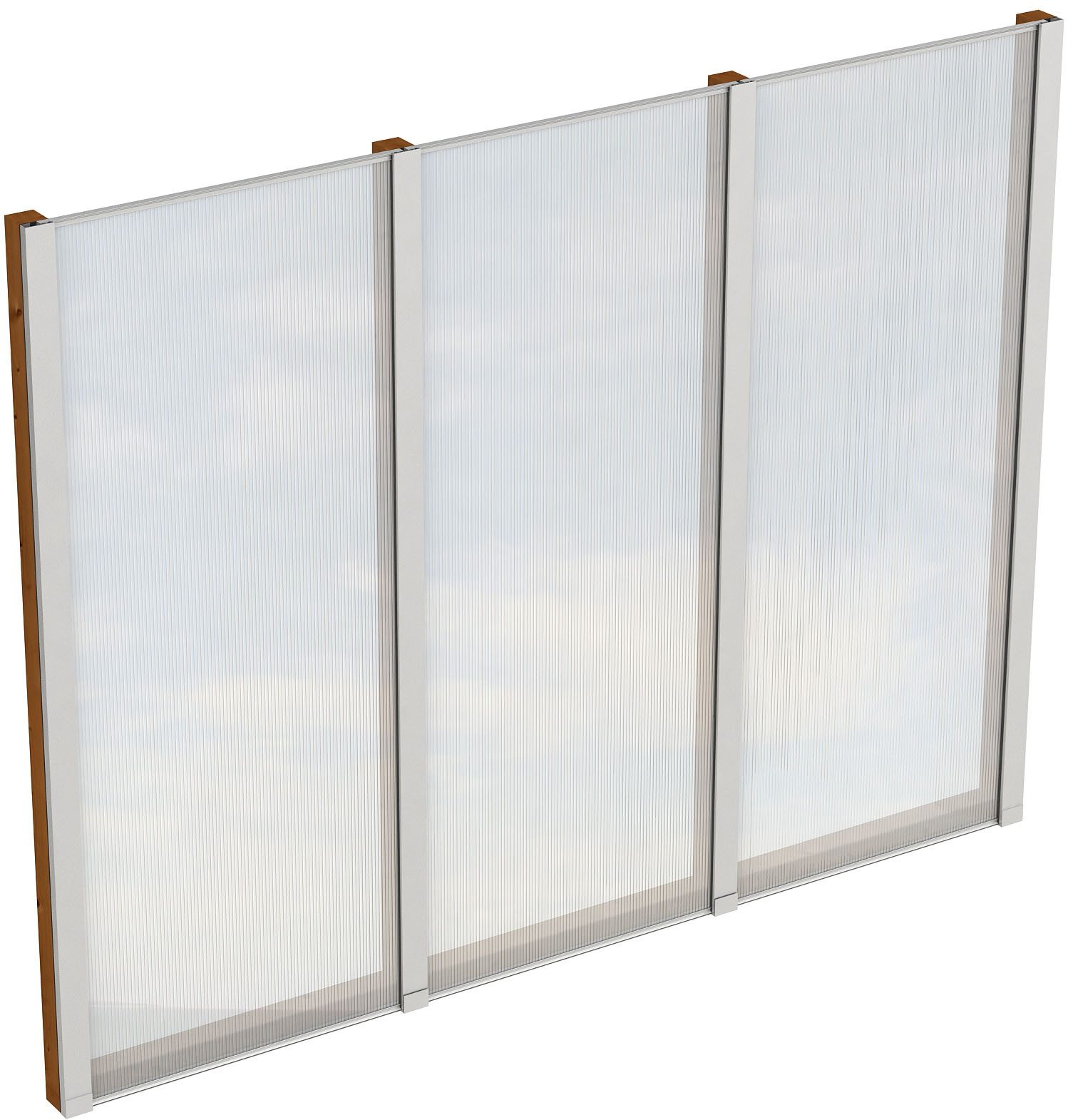 Skanholz Carport-Seitenwand, BxH:243x200 cm, m. Polycarbonat, freistehend