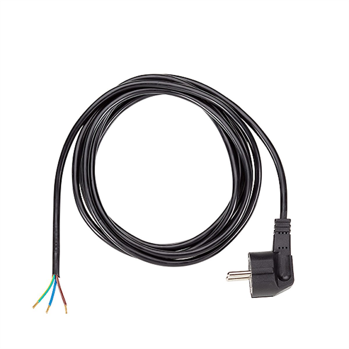 Bachmann Zuleitung H03VV-F 3G0,75 Stromadapter Schutzkontakt, CEE 7/7, Typ-E/F Männlich (Stecker) zu offenes Ende, 301.175