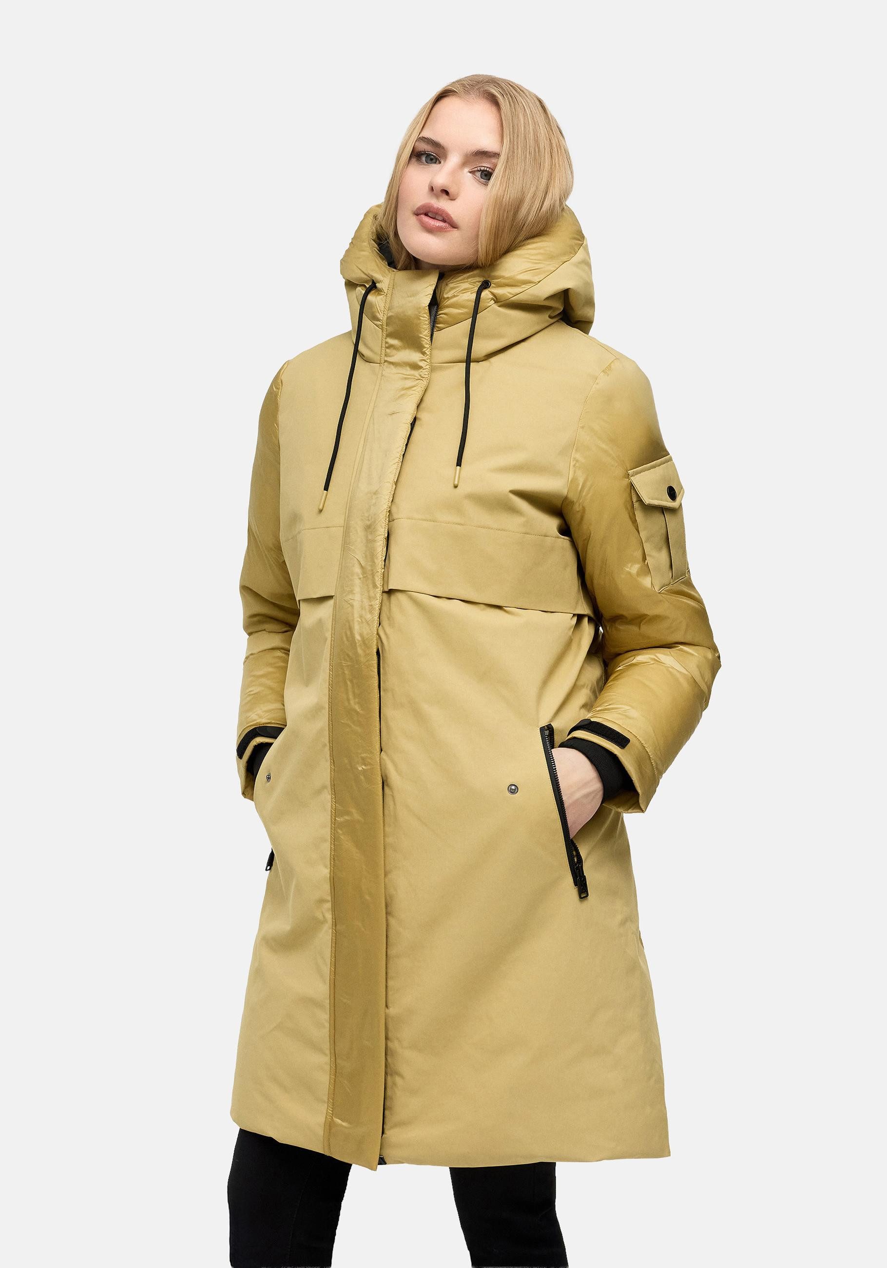 Navahoo Funktionsmantel Peakstorm 14 Modischer Damen Wintermantel aus Materialmix