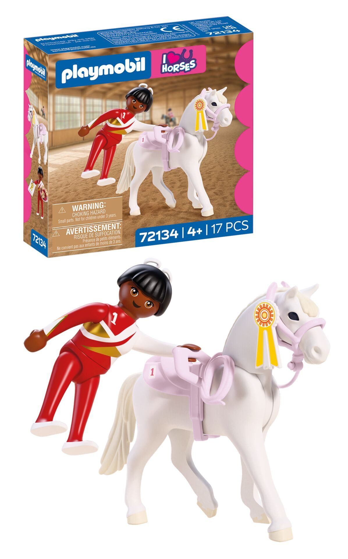 Playmobil® Voltigieren (72134), I Love Horses Konstruktions-Spielset, (17 St), Made in Europe