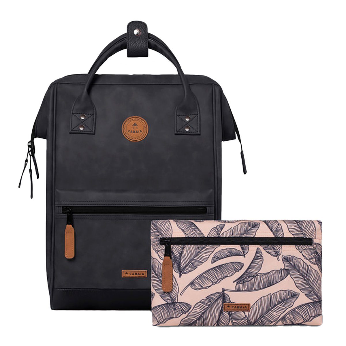 CABAIA Rucksack Adventurer Medium Le Havre (Set, 3-tlg., inkl. 2 auswechselbaren Vordertaschen), Tagesrucksack mit austauschbaren Vordertaschen
