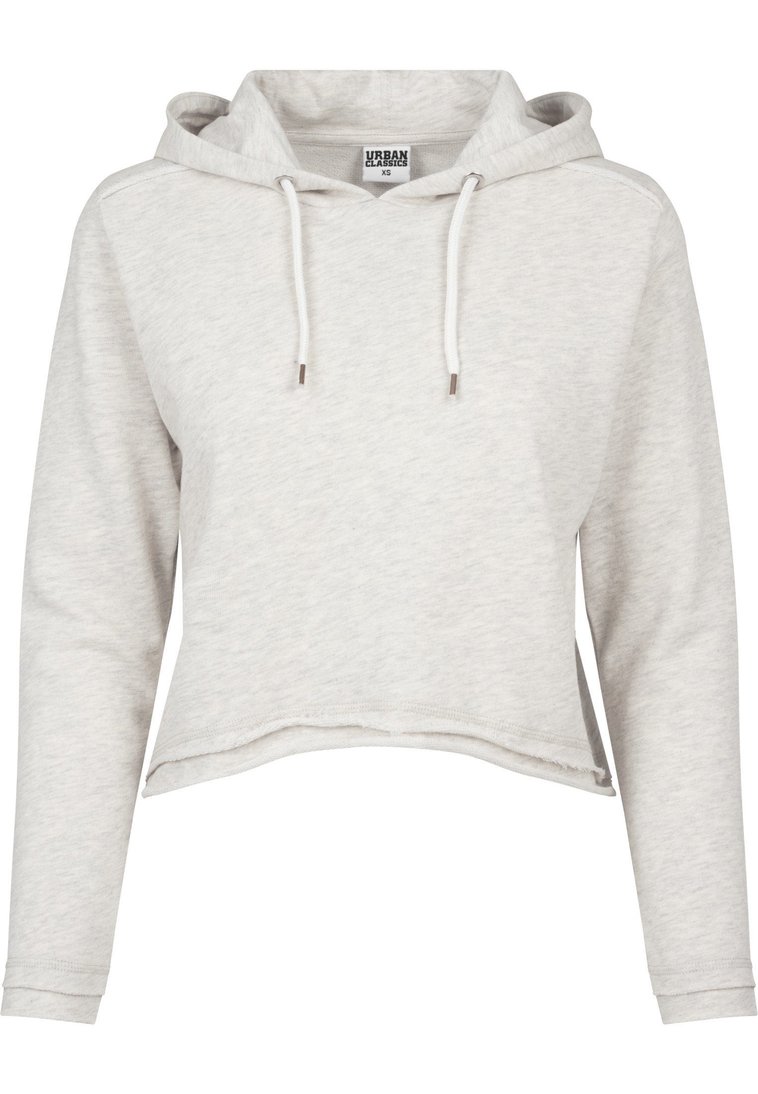 Cropped Damen CLASSICS Kapuzenpullover offwhite melange Ladies URBAN (1-tlg) Terry Hoody