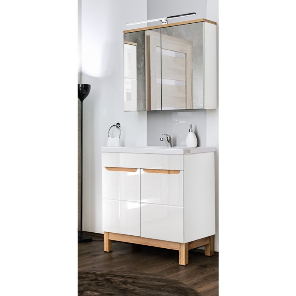 Lomadox Badmöbel-Set SOLNA-56, (Spar-Set, 4-St), weiß günstig online kaufen