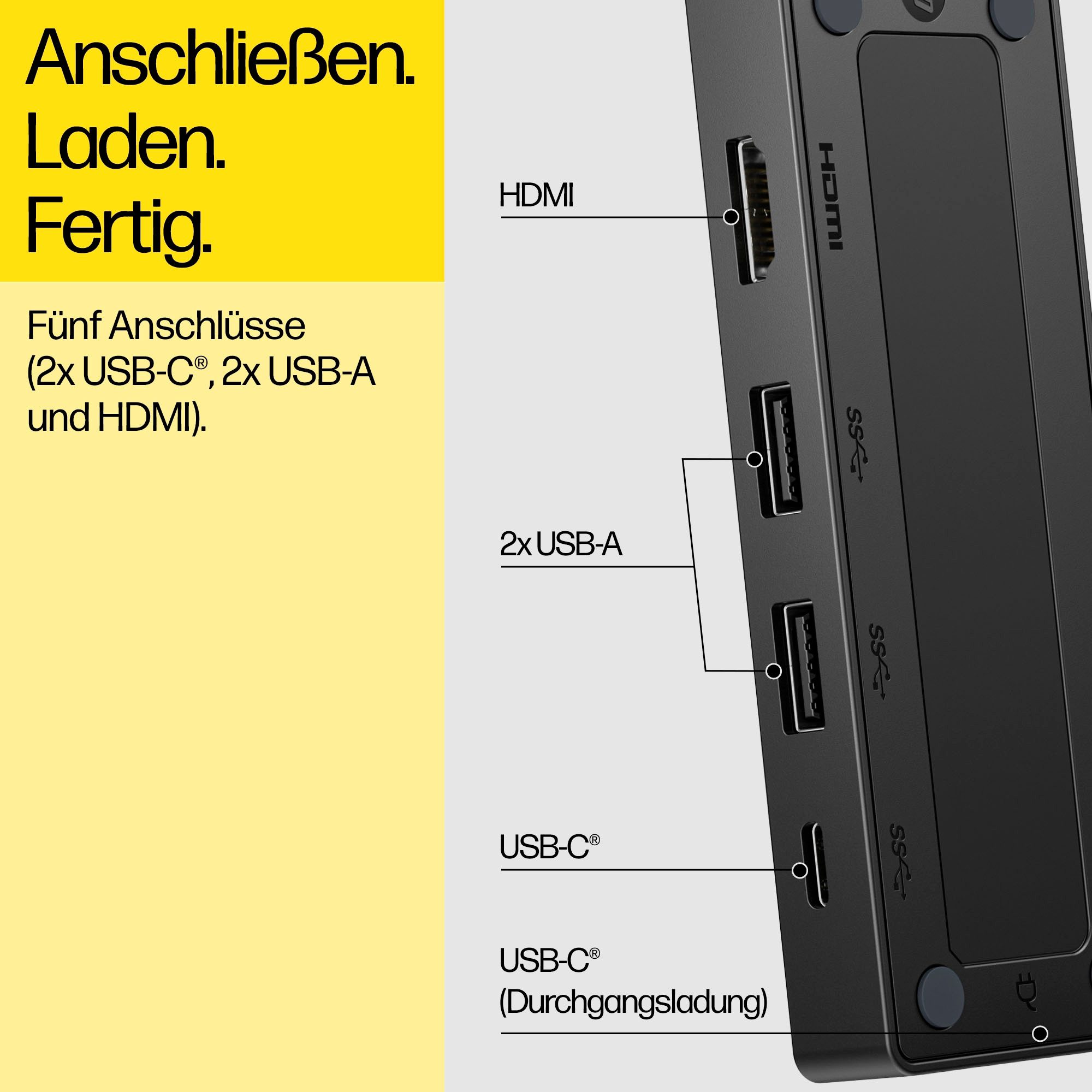 HP Laptop-Dockingstation USB-C Reisehub G3