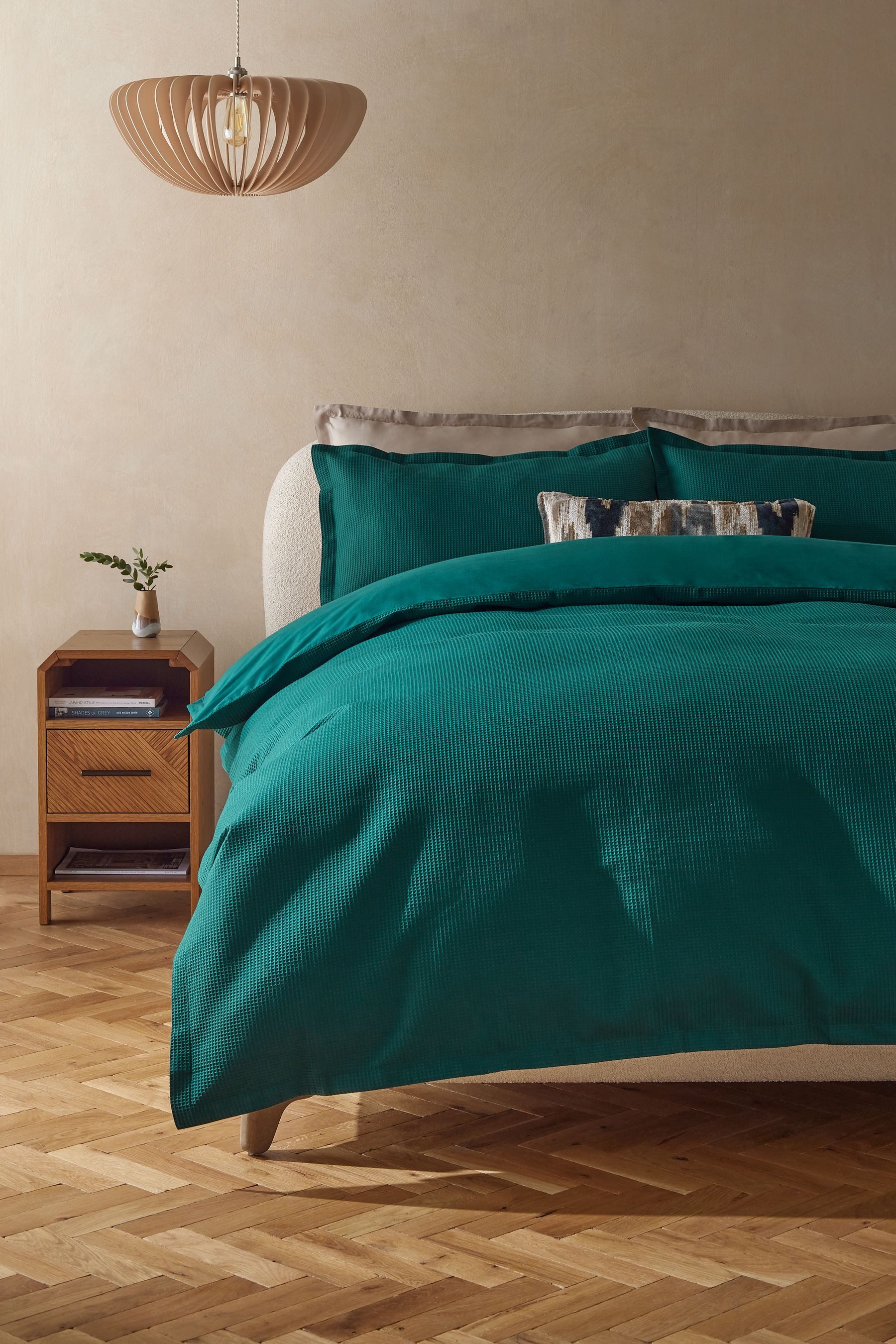 Next Bett-Set Bettwäsche mit Waffelstruktur, Bezug: Baumwolle, Polyester (recycelt)