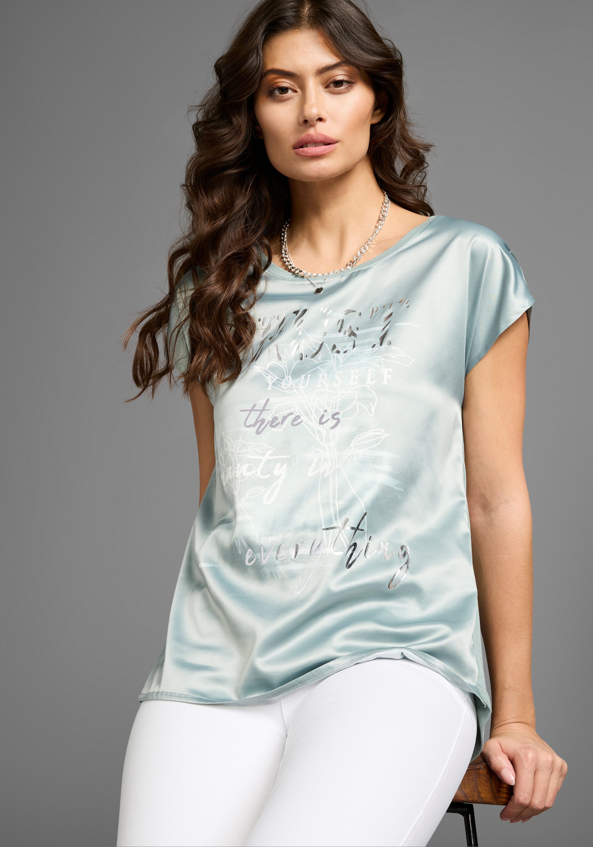 Laura Scott Shirtbluse aus Satin mit günstig online kaufen