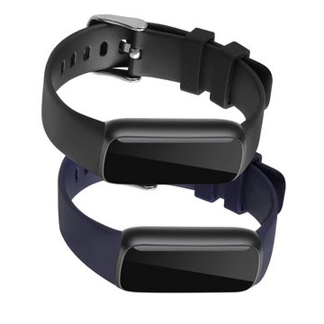 kwmobile Uhrenarmband, 2x Sportarmband kompatibel mit Fitbit Luxe - Armband TPU Silikon Set Fitnesstracker