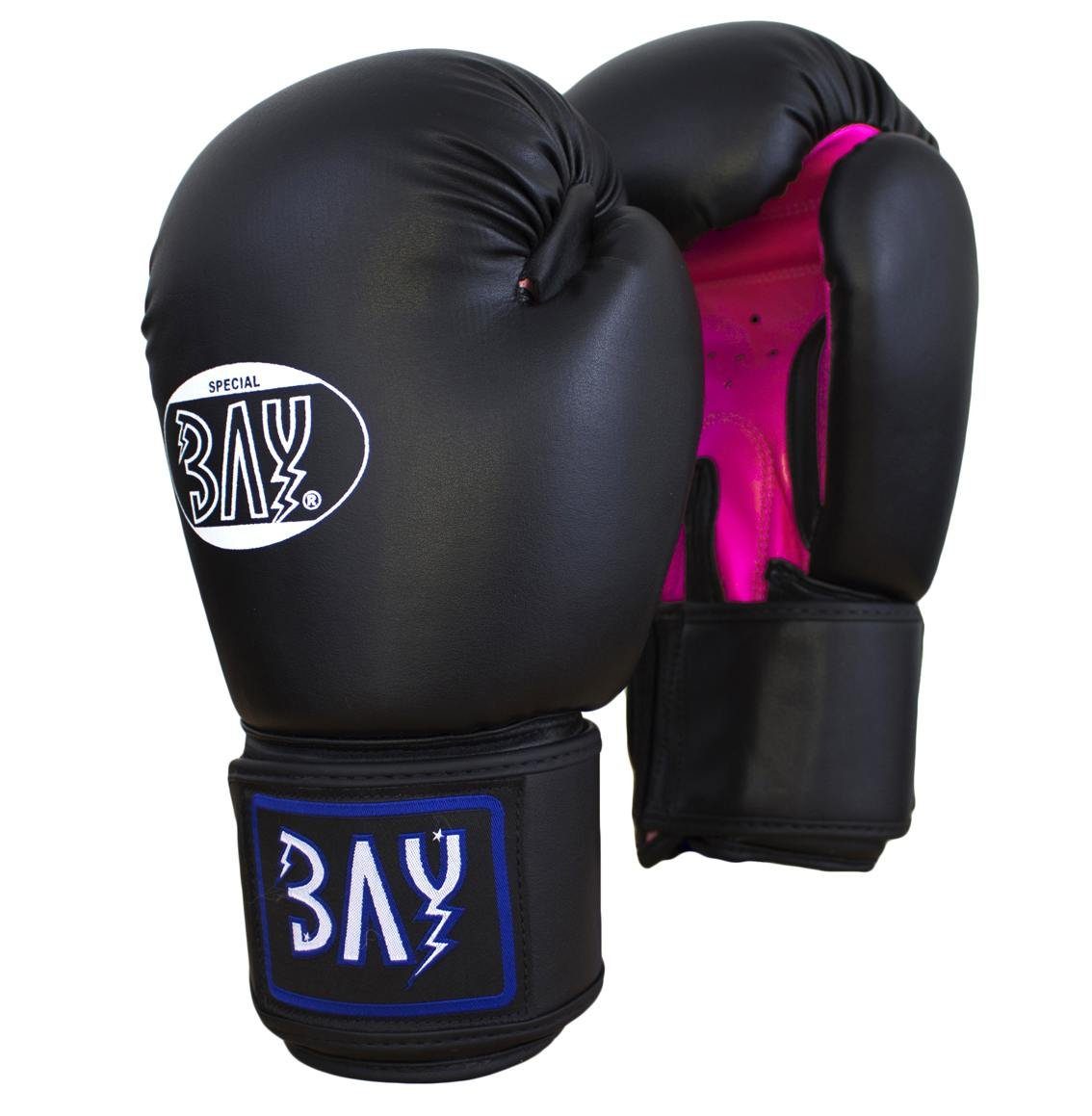 BAY-Sports Boxhandschuhe Boxen schwarz/pink Future Kickboxen Box-Handschuhe