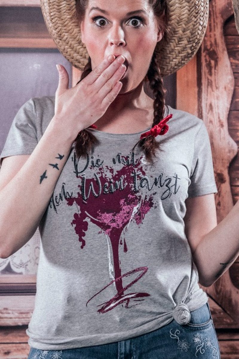 Hangowear Trachtenshirt Trachtenshirt Damen - WEIN günstig online kaufen