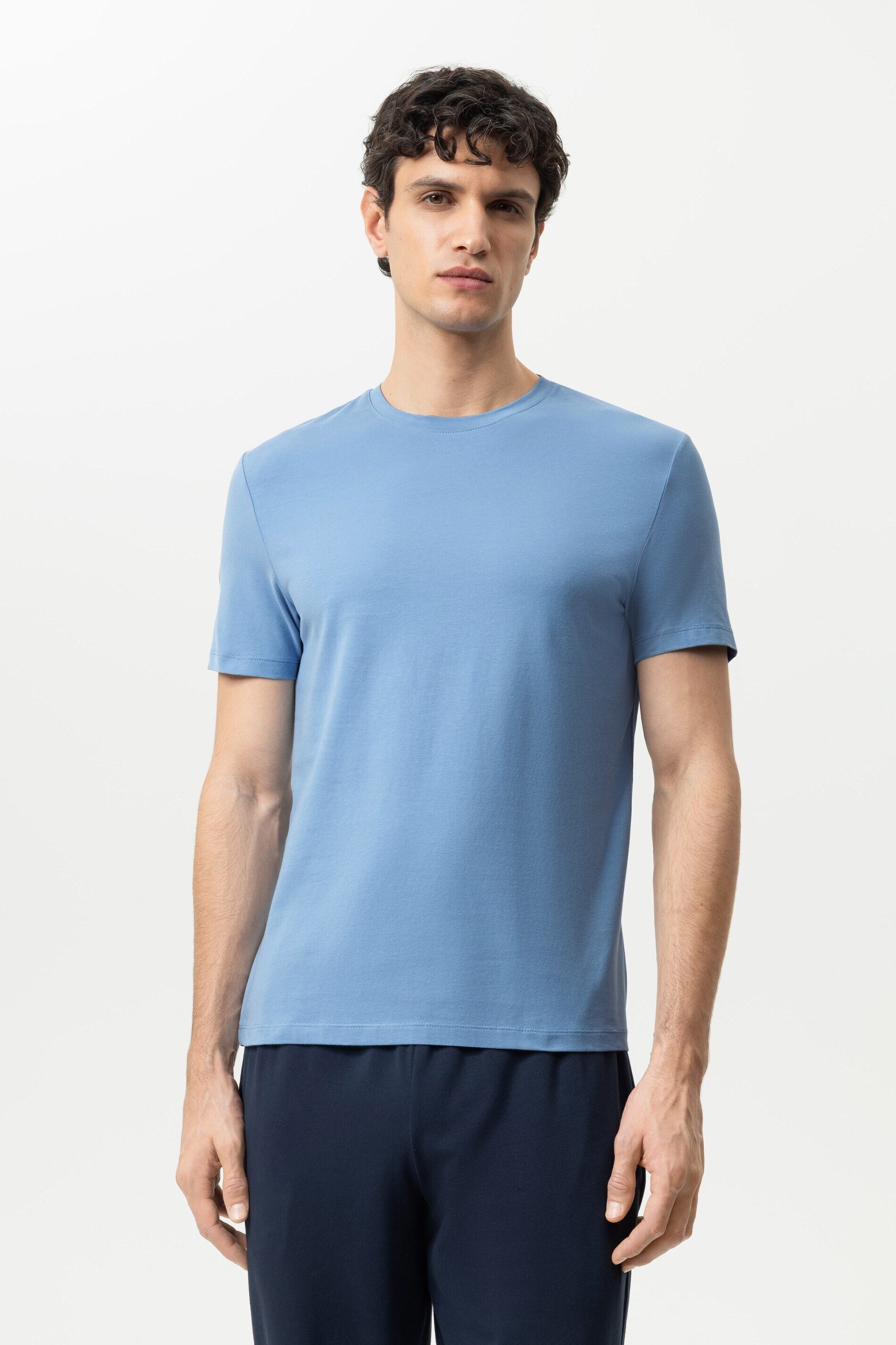 Pyjamaoberteil Mey T-Shirt Serie Relax Tuned Uni T-Shirt