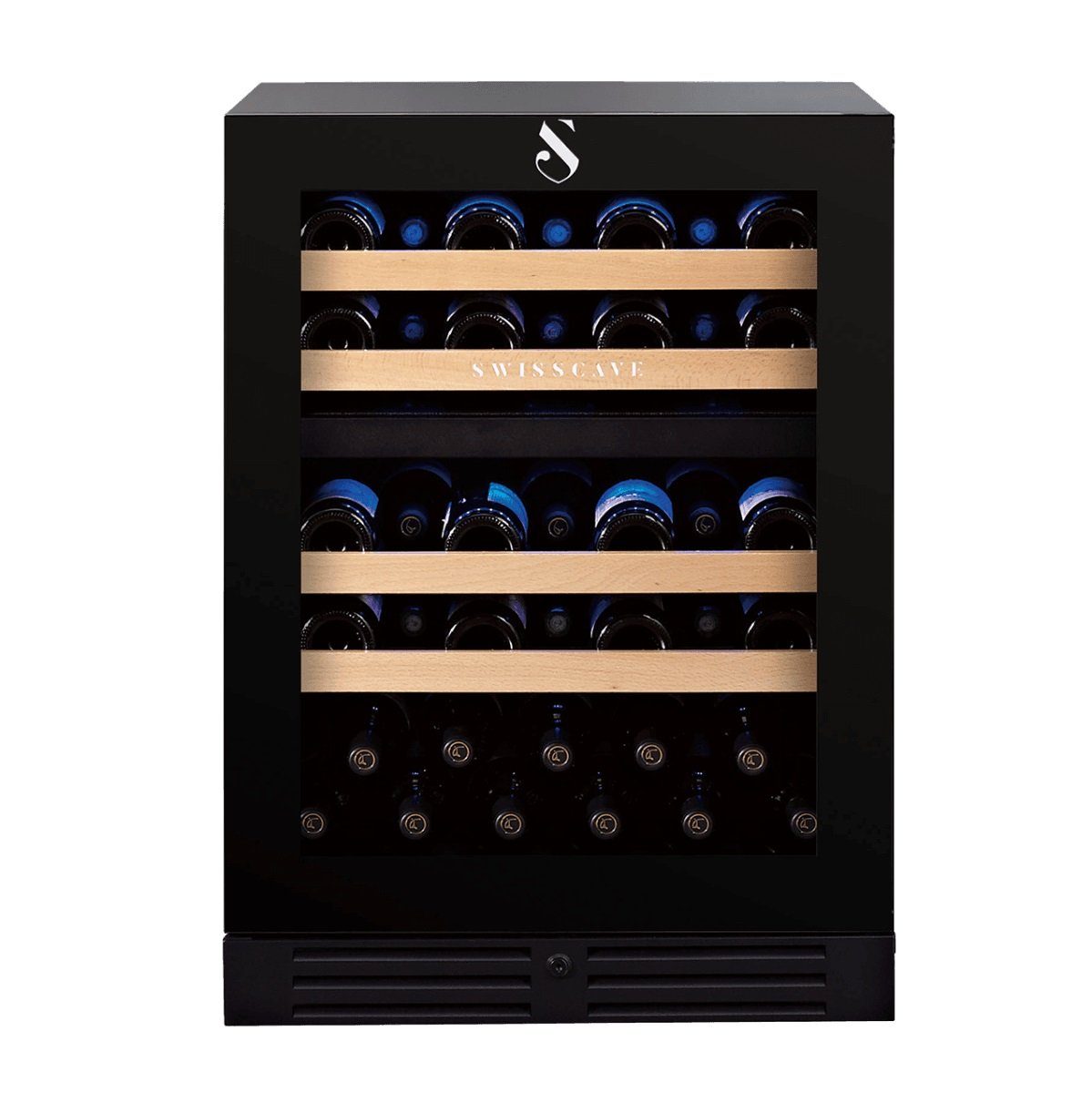 Swisscave Weinkühlschrank WL 155 DF für 40 Flaschen, 82cm (H),2-Zonen Weinkühlschrank, 40 Flaschen, 82cm (H)