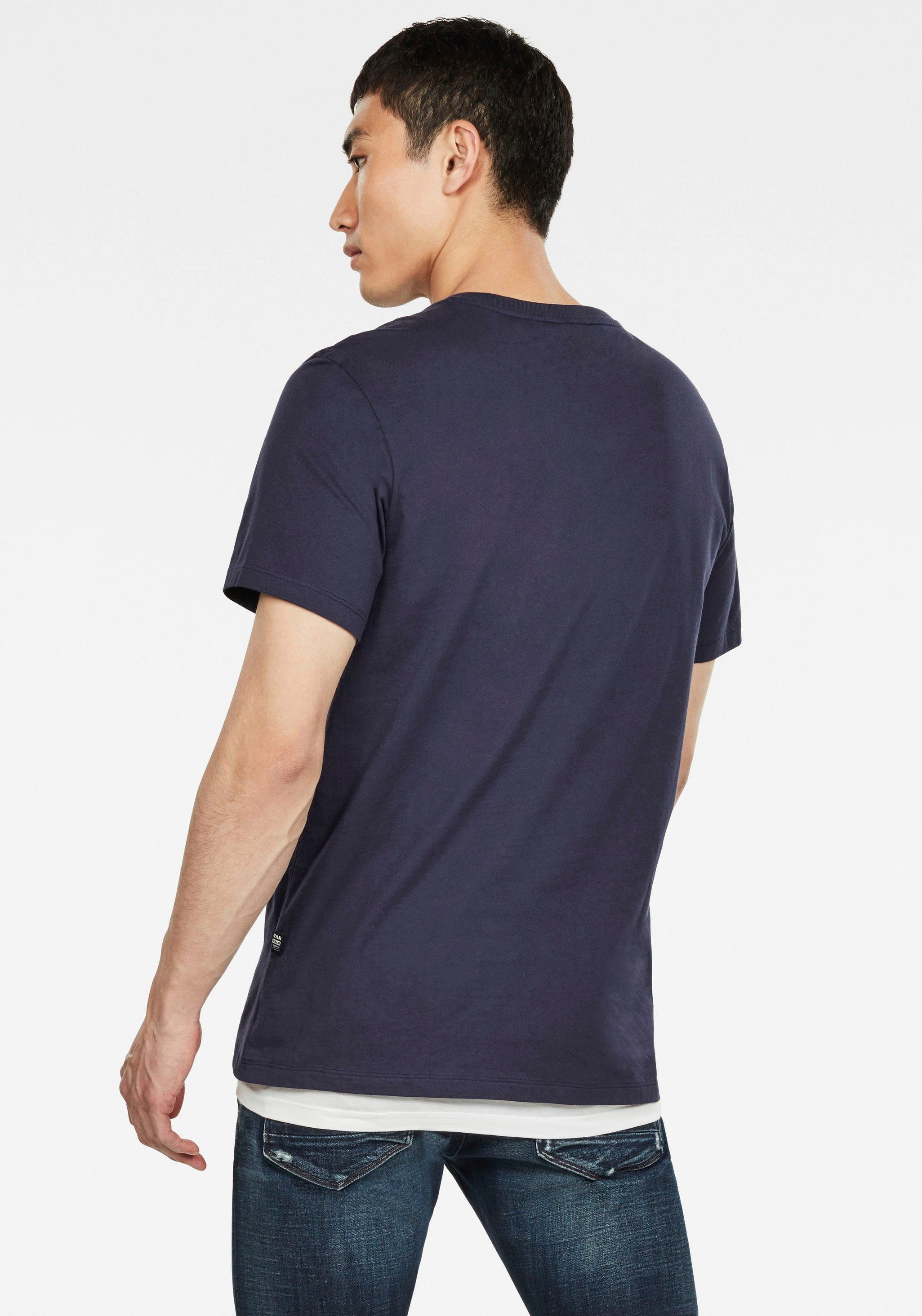 G-Star navy RAW T-Shirt T-Shirt Base-S