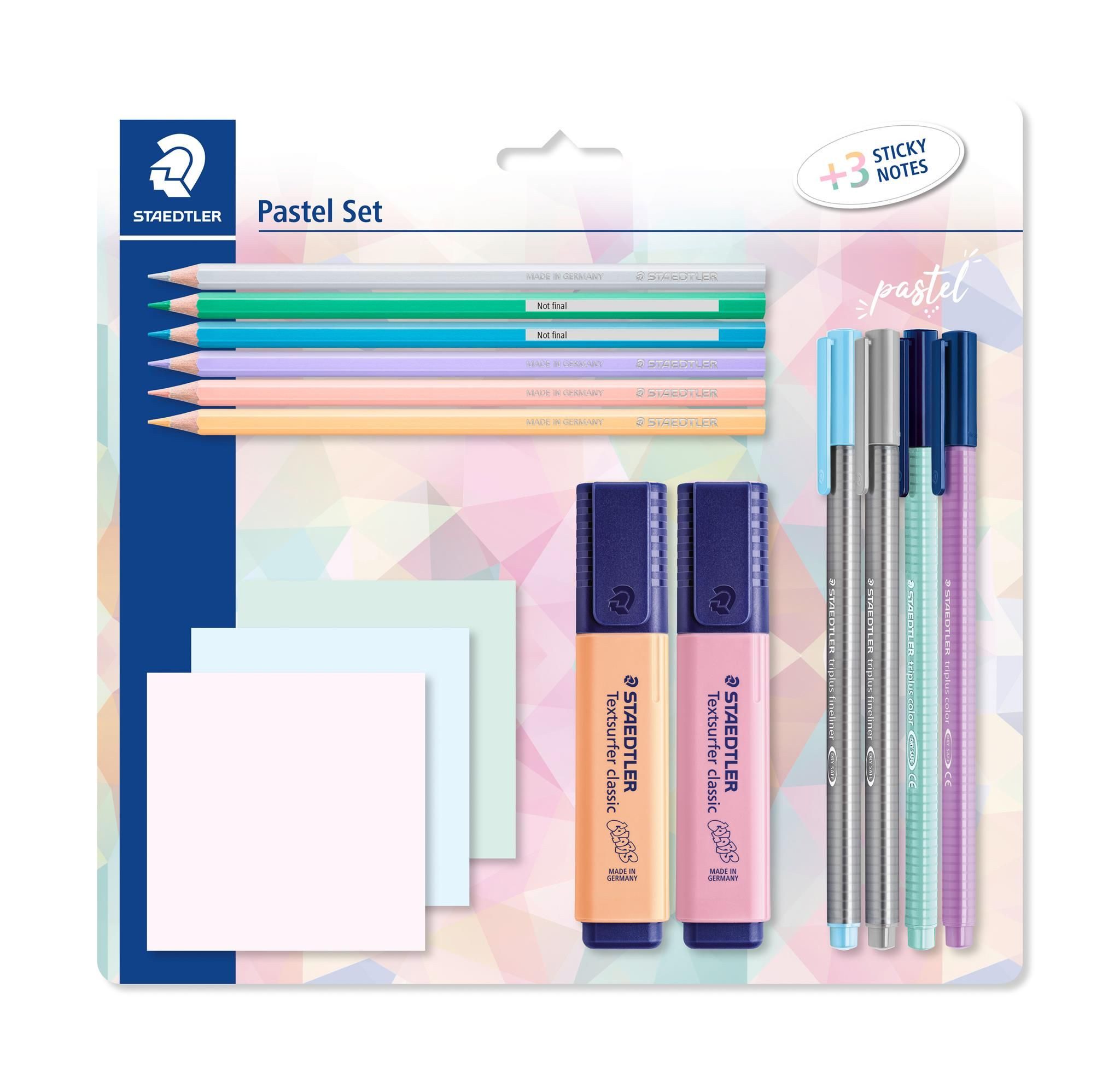 STAEDTLER Buntstift Staedtler Pastell Set Blisterkarte 100% PEFC