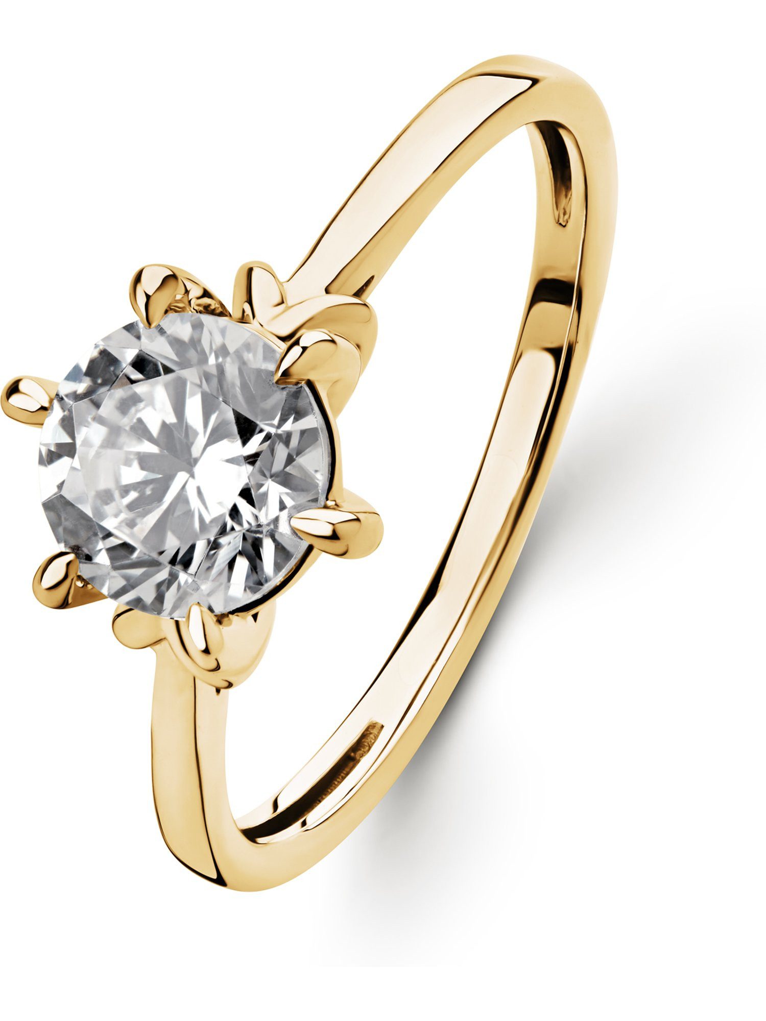 Diamantring CHRIST Damen-Damenring 585er Gelbgold 1 Diamant