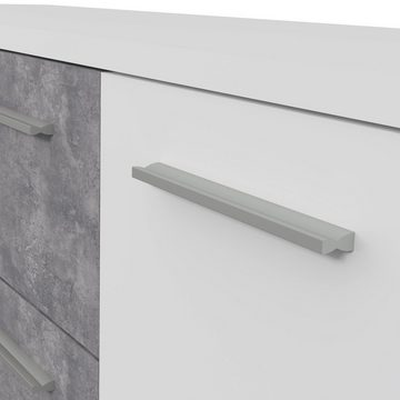 Newroom Sideboard Wanda, Sideboard Betonoptik Lichtgrau Modern Sideboard Highboard Wohnzimmer