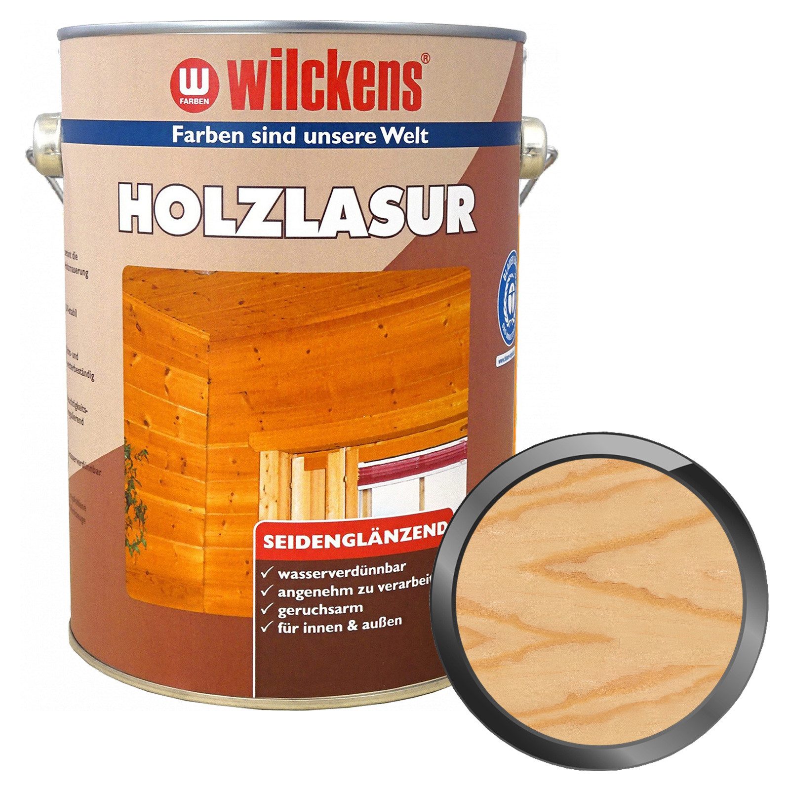 Wilckens Farben Holzschutzlasur Holzlasur seidenglänzend - 2.5 Liter