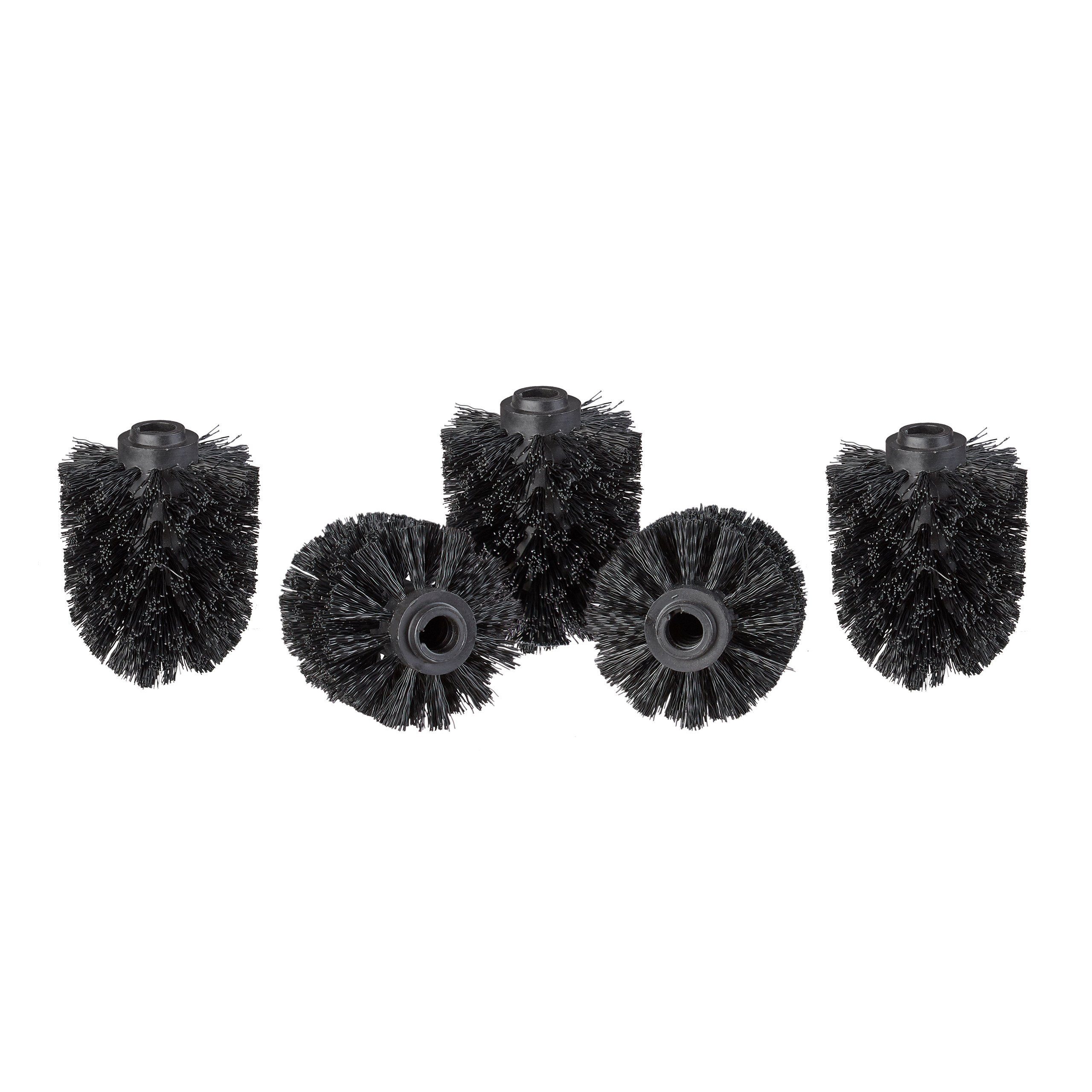 relaxdays Badezimmer-Set WC Bürstenkopf Ersatz-Set 12 mm D = 8 cm, schwarz günstig online kaufen