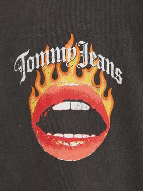 Tommy Jeans T-Shirt TJM REG VINTAGE FIRE LIPS TEE mit Rundhalsausschnitt