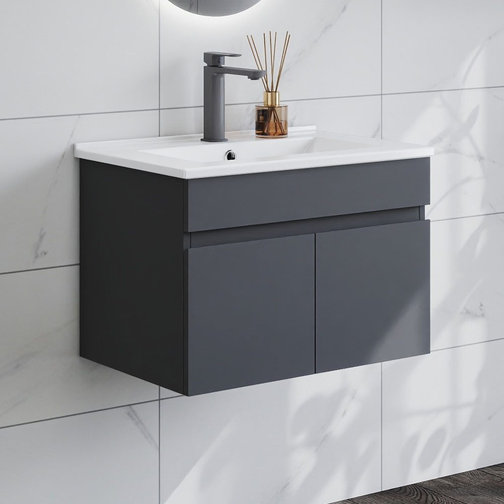 Waschtisch Waschbecken mit Unterschrank Badschrank Waschplatz Badmöbel Set