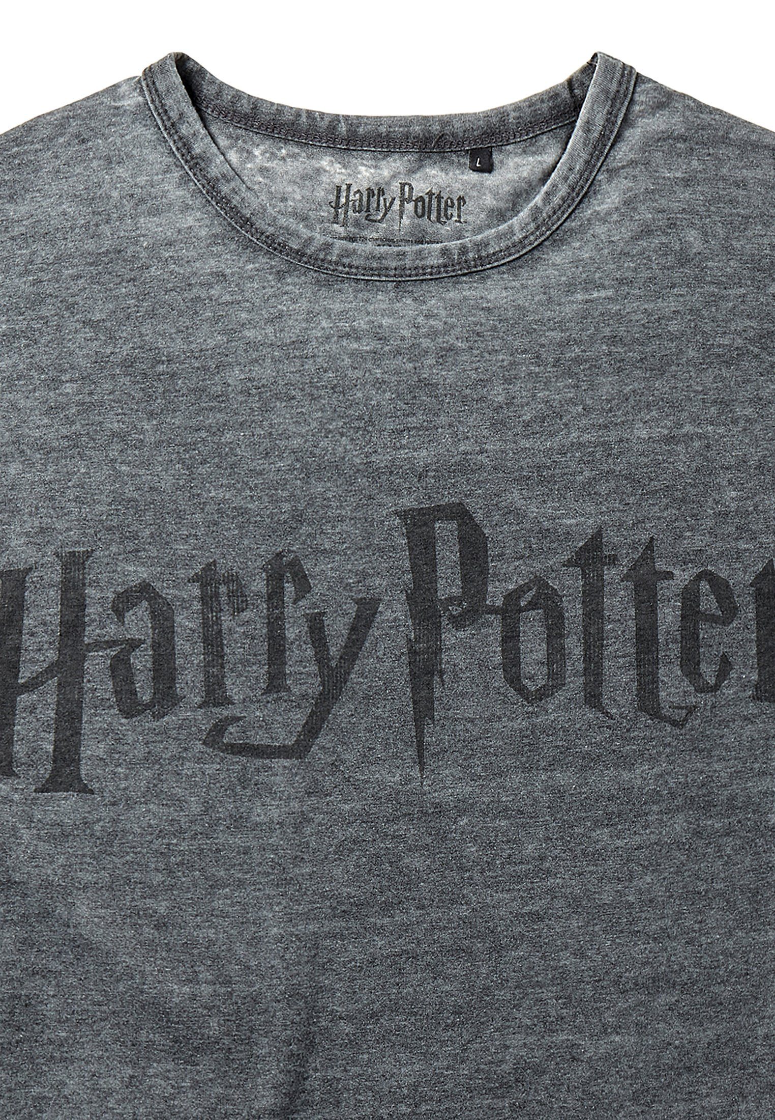 Harry Charcoal zertifizierte Bio-Baumwolle Logo Potter Recovered T-Shirt GOTS Classic
