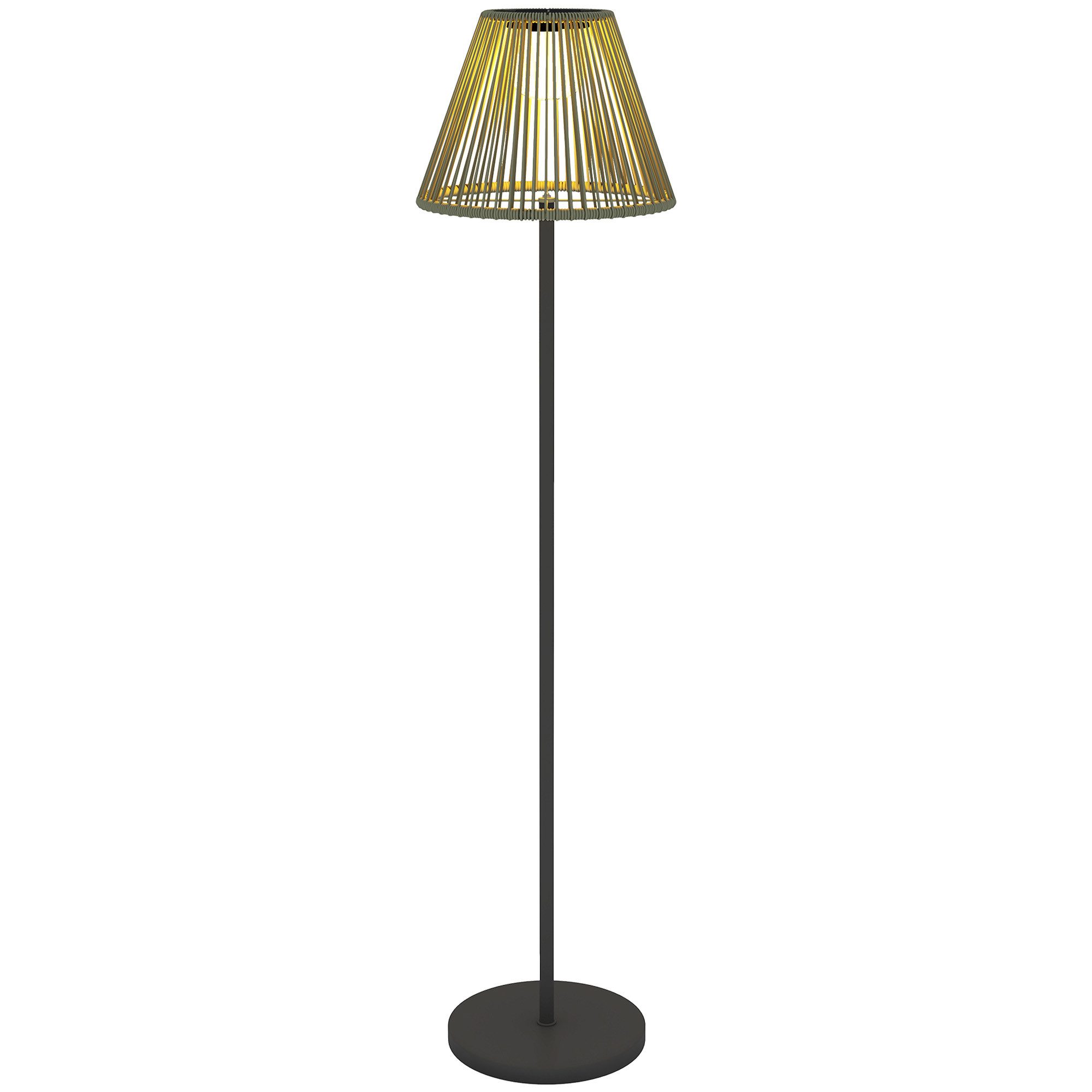 Outsunny LED Solarleuchte mit Lichtsensor, 25 LEDs, automatisch, im Boho-Stil, IP44, Glühlampe, für Garten Balkon Außen Rasen, Ø33x135 cm
