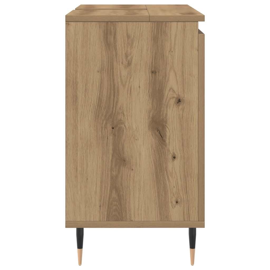 vidaXL Badezimmer-Set Badschrank Artisan-Eiche 58x33x60 cm Holzwerkstoff, (1-St) – Bild 5 von 5