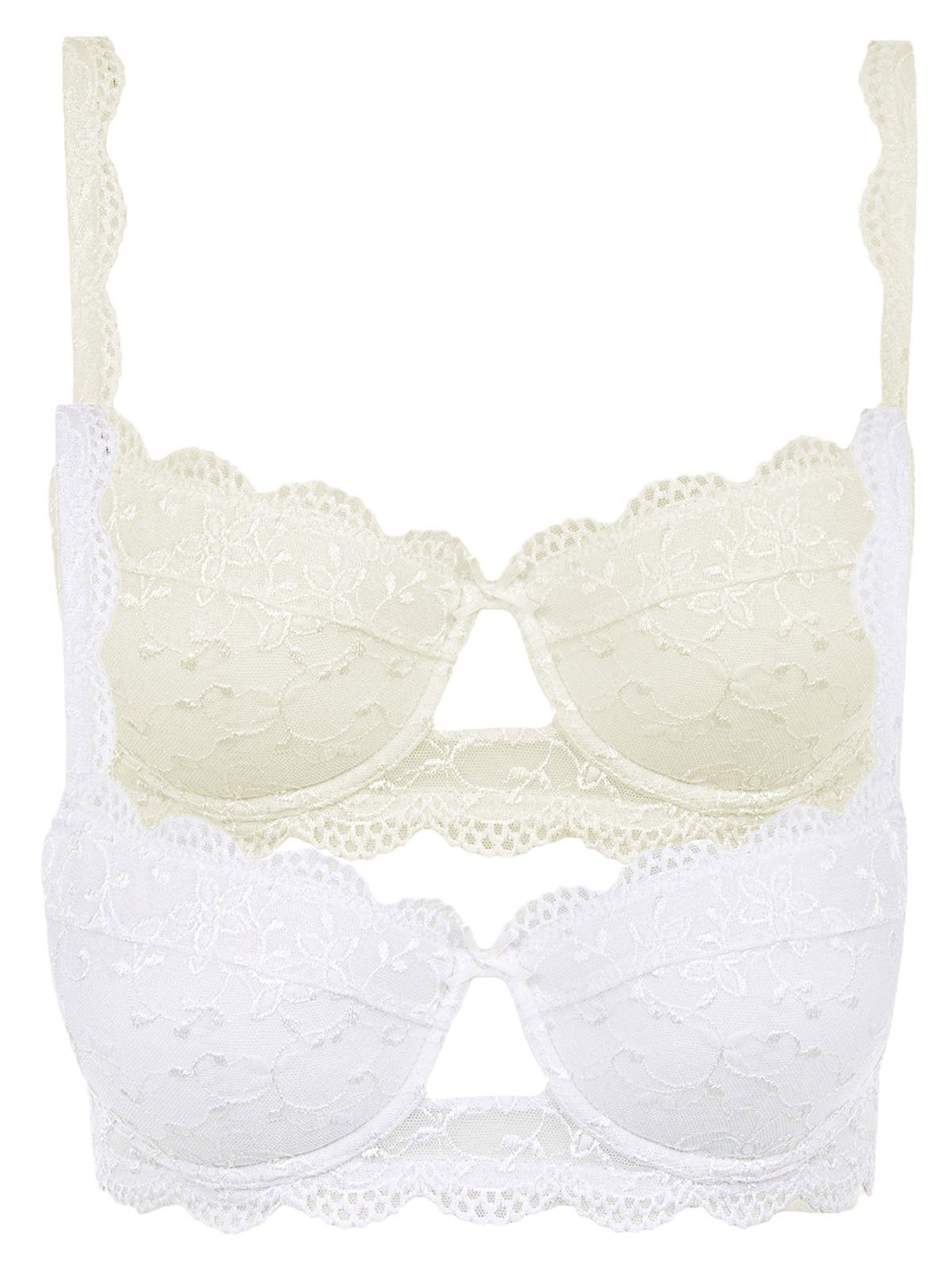 Set: Schalen-BH 2er Pack Balconnet Dirndl BH Silver Edition