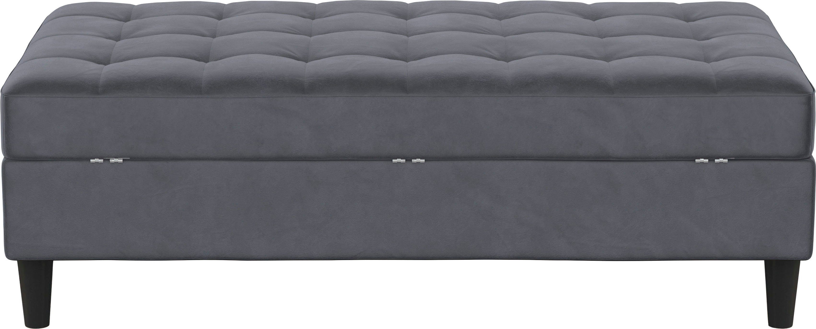 Dorel Home Stauraumhocker Presley, Polsterhocker mit Stauraum, frei im Raum stellbar, Sitzhöhe 43 cm