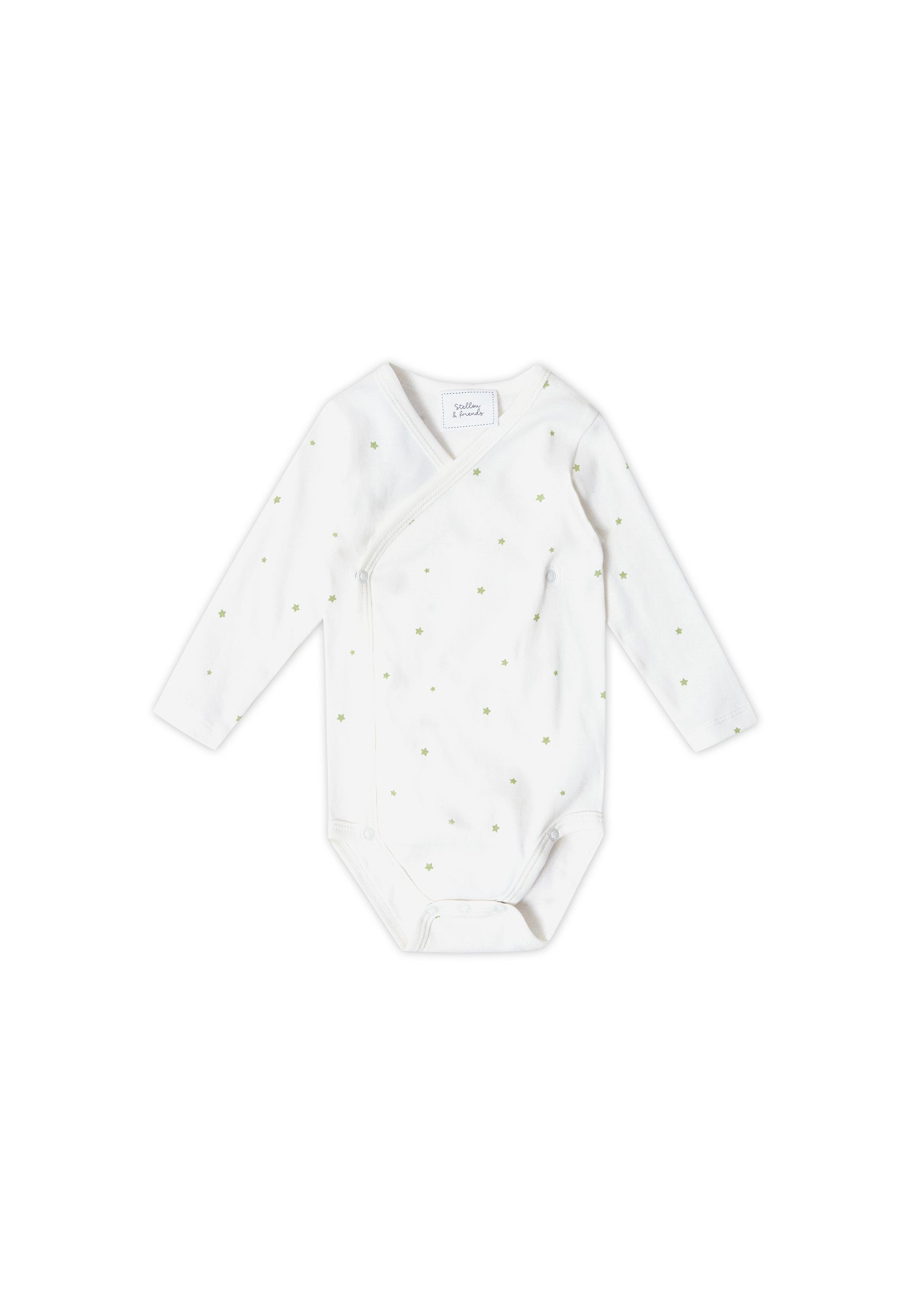 Stellou & friends Kimono-Babybody Weiß/Mint 3-tlg. and Langarmwickelbody Set, Stellou friends