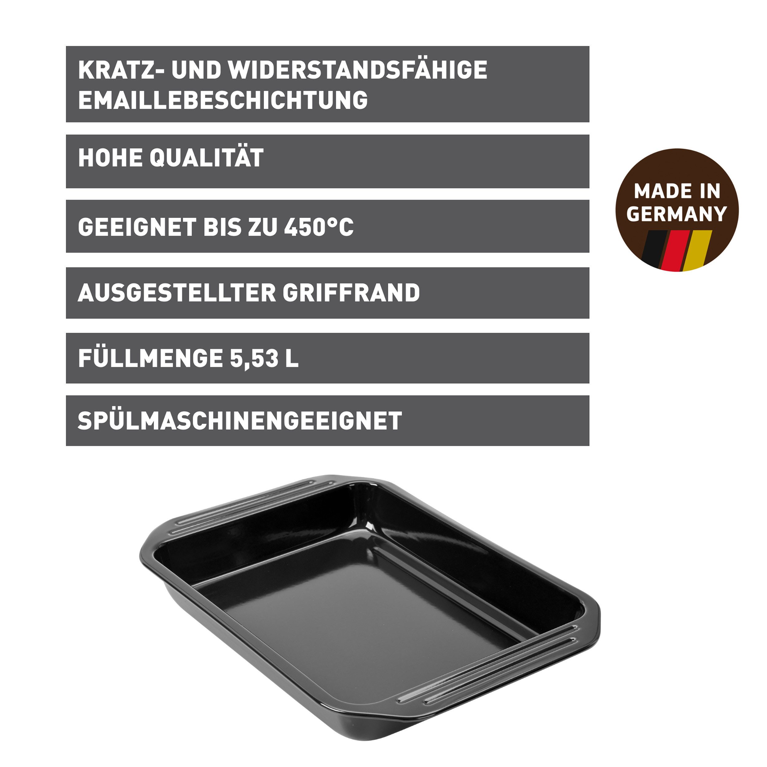 Kaiser Backformen Auflaufform Inspiration, Aluminium, Stahl, (1-St), Grillform, Emaillierter Stahl, schnitt-, kratz- und säurefest
