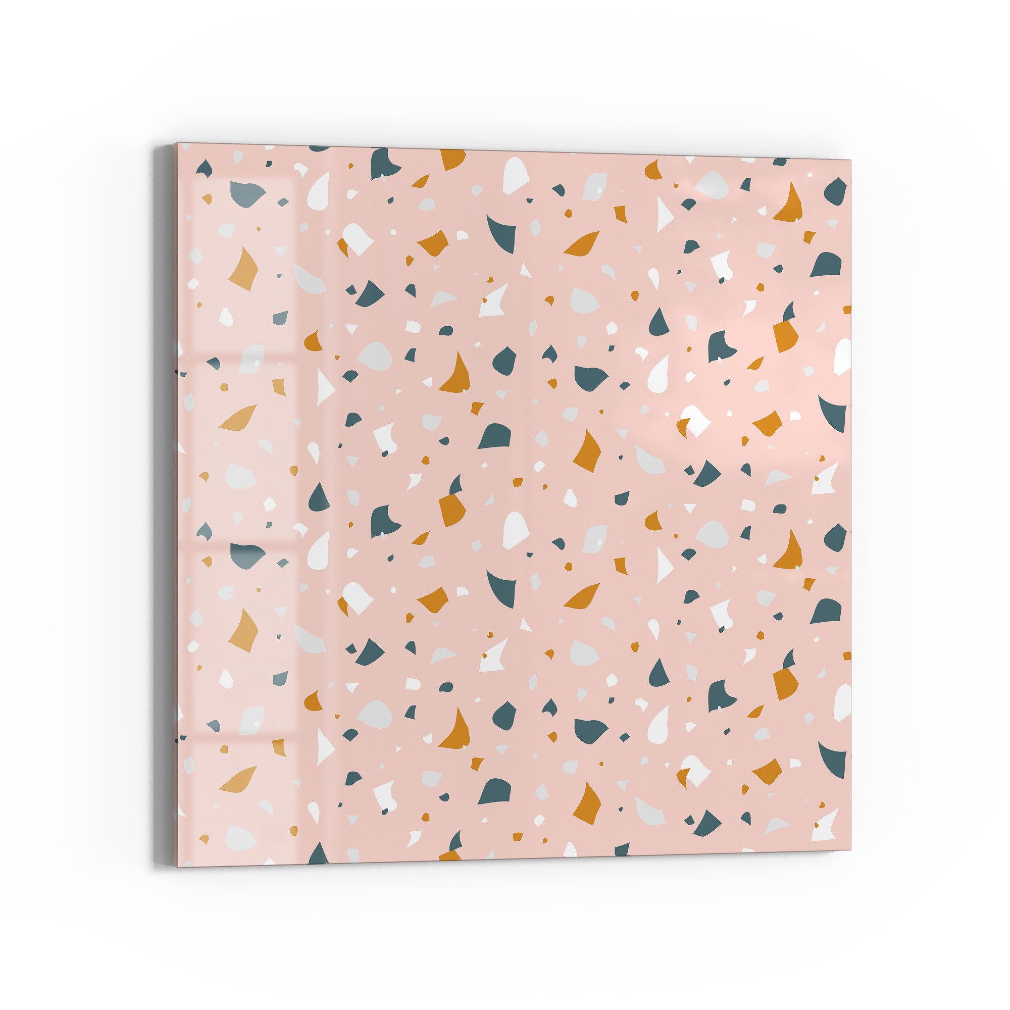 DEQORI Magnettafel 'Rosa Terrazzo-Zauber', Whiteboard Pinnwand beschreibbar