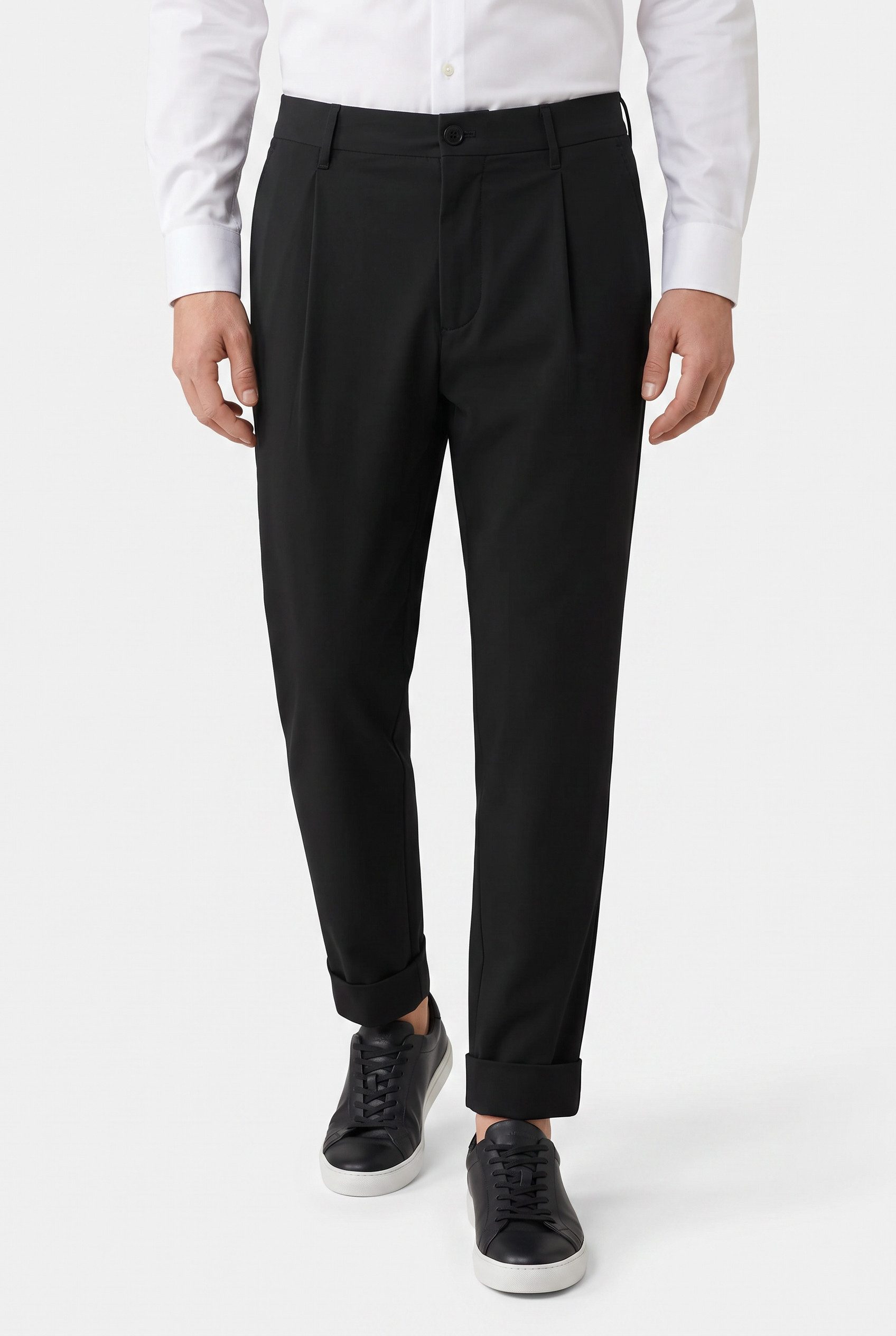Strellson Bundfaltenhose Louis Relaxed Fit Everyday Business Pants mit geradem Bein, Pflegeleicht