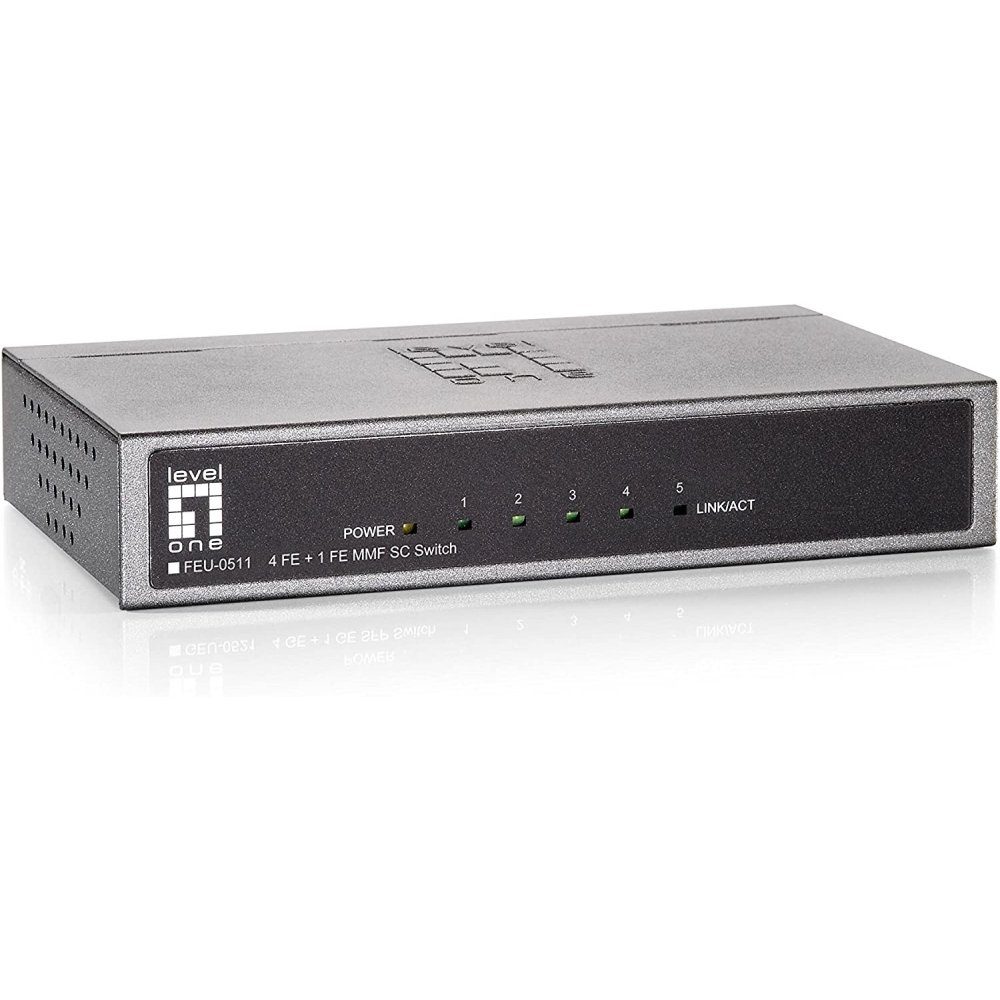 Ethernet - Netzwerk-Switch Levelone - LevelOne Switch FEU-0511 grau