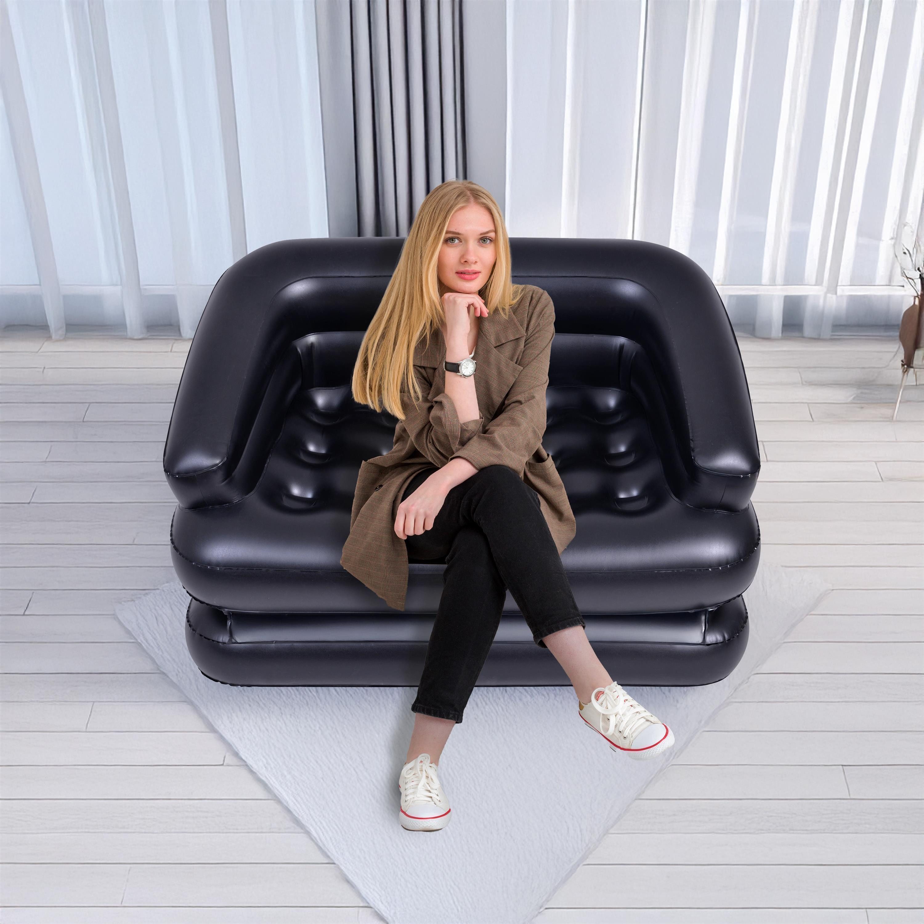 Avenli Luftsofa Avenli aufblasbares Sofa 198 x 138 x 62 cm wandelbar zum Doppel-Luftbe, (Einzelpack, Multifunktionssofa), wandelbar zum Doppel Luftbett