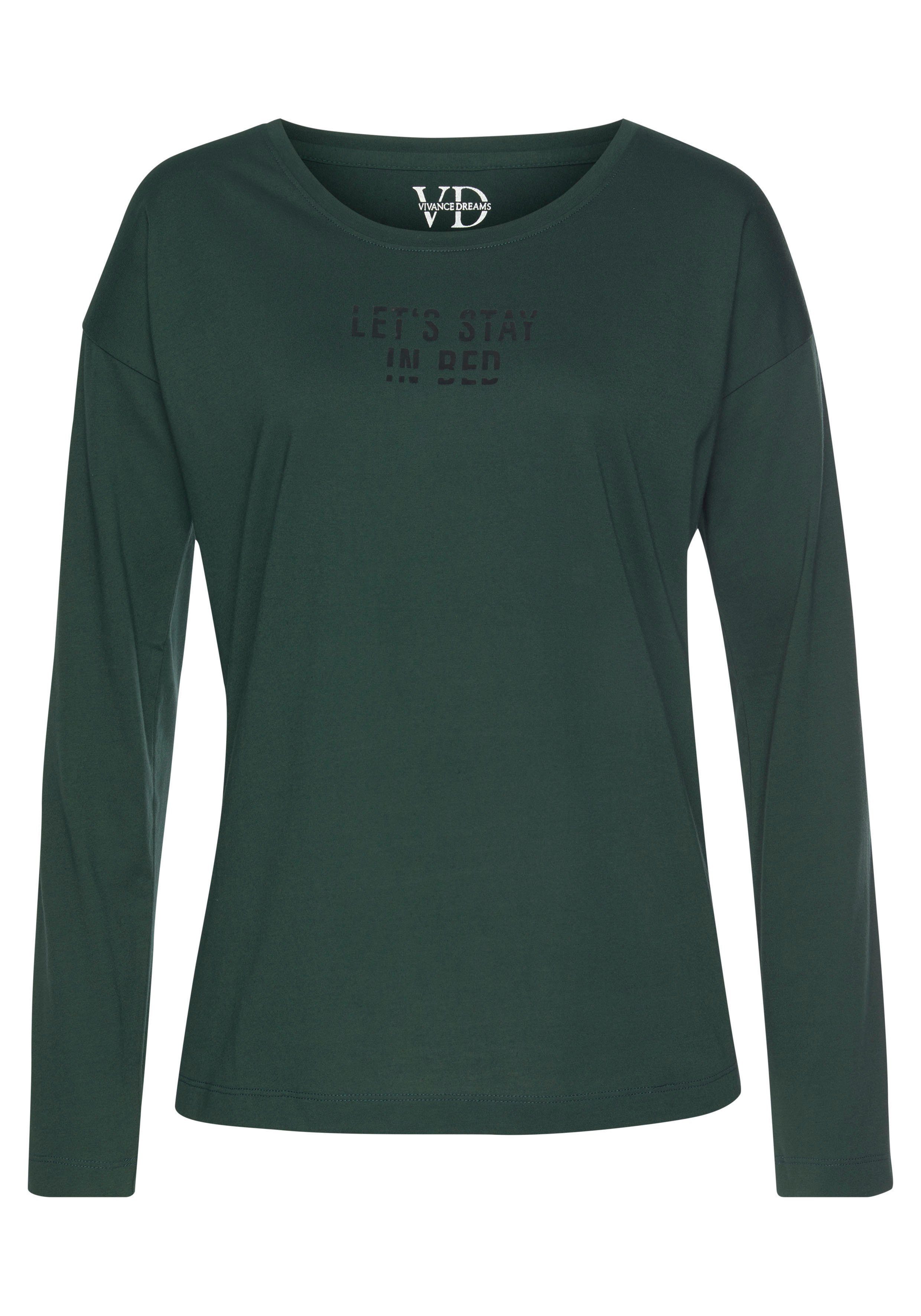 Vivance Dreams Pyjama (2 tlg) mit Schriftprint und gemusterter Hose. € 42,99