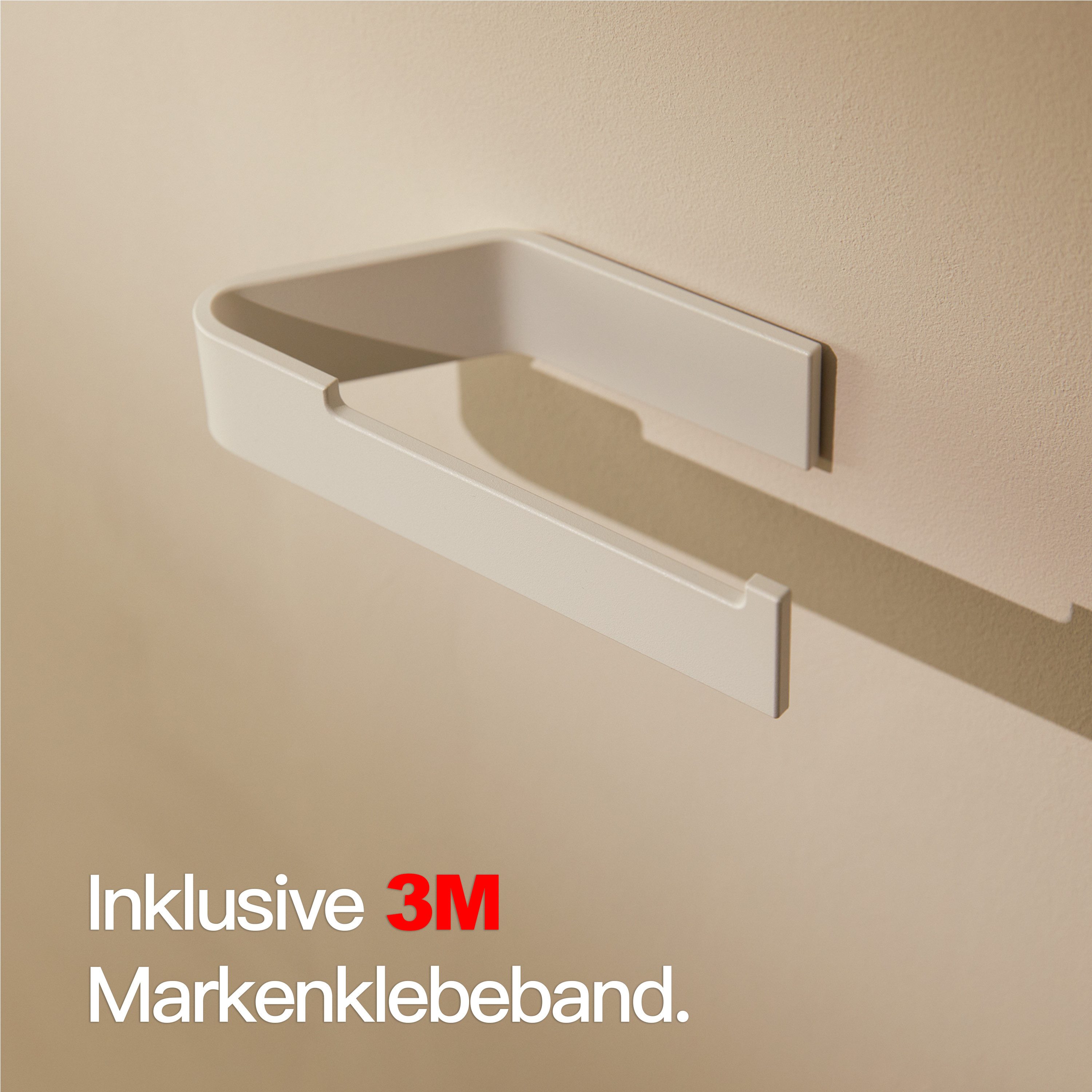 Designfabrik Hamburg Toilettenpapierhalter ohne Bohren, Klopapierhalter selbstklebend, WC Klorollenhalter, inkl. Markenklebeband für besonders starken Halt – Bild 4 von 5