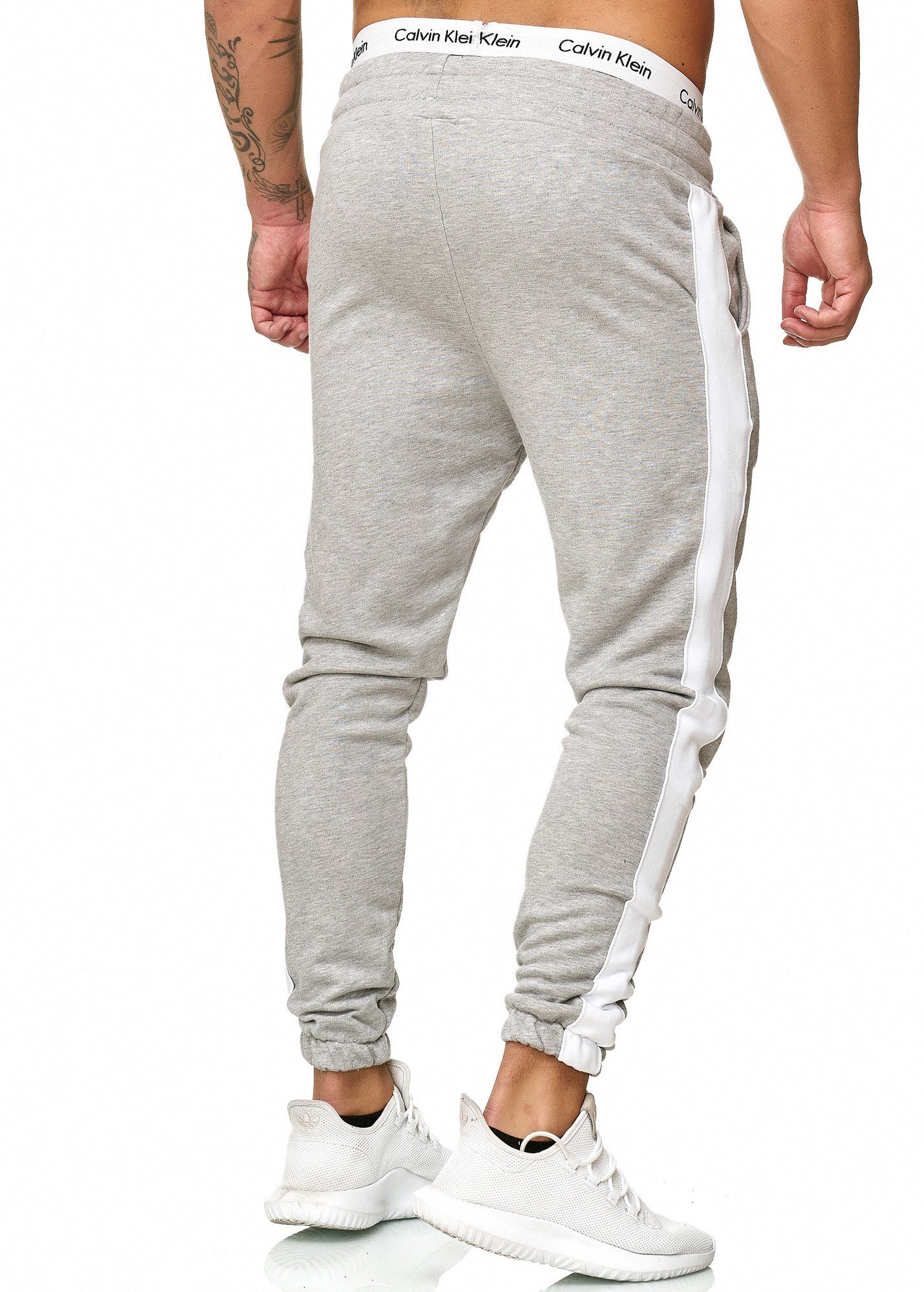 Jogger Jogginghose Code47 (1-tlg) Trainingshose Jogginghose Grau Sporthose Streetwear Fitness Hose