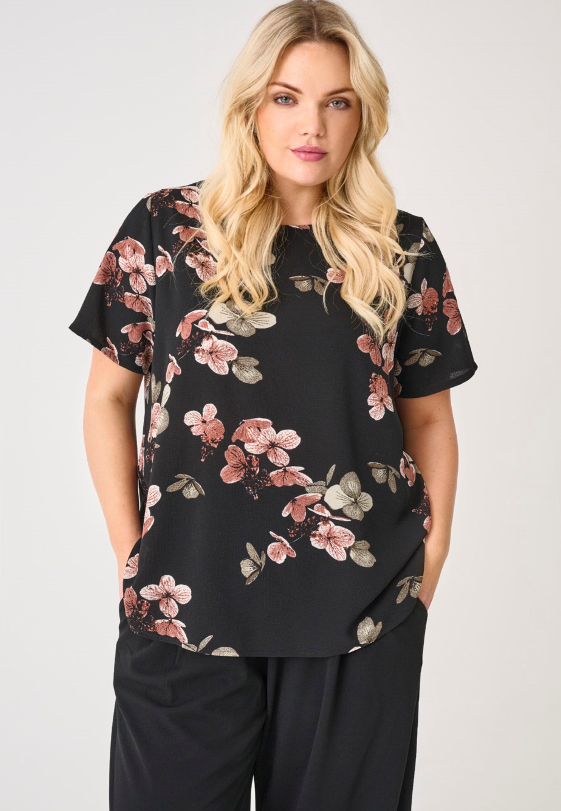 ONLY CARMAKOMA Shirtbluse CARVICA SS TOP WVN NOOS Materialmix, regular fit günstig online kaufen