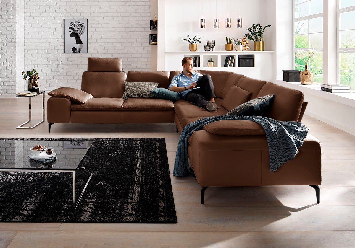 W.SCHILLIG Ecksofa valentinoo, Designsofa, elegant und bequem, L-Form, Set, mit Sitztiefenverstellung, Breite 318 cm