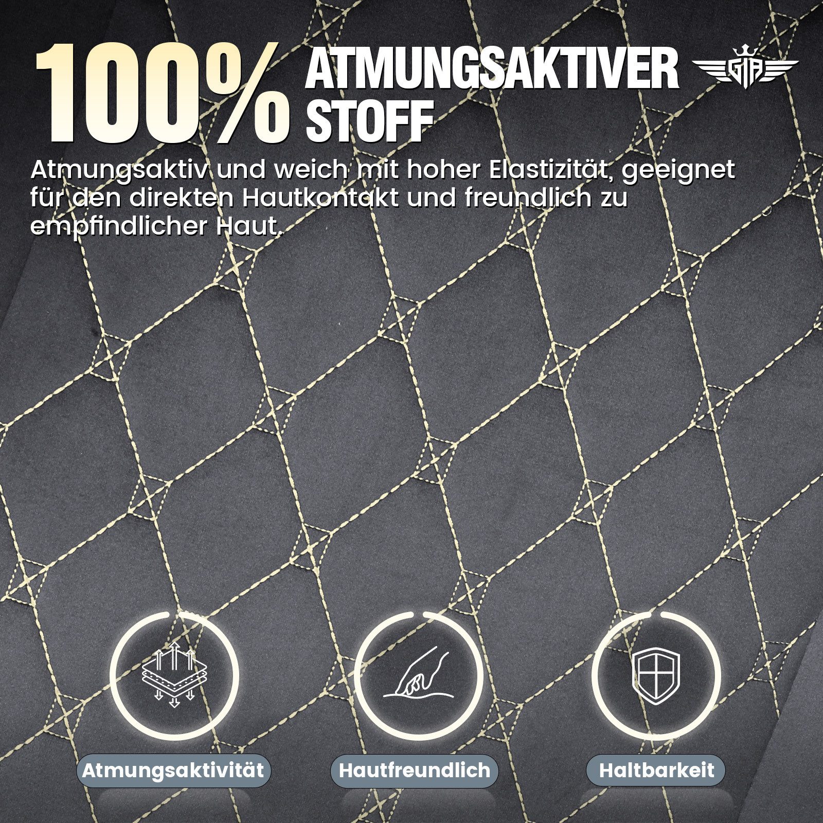 GTPLAYER Gaming-Stuhl Stoff Gaming Chair Ergonomisch Bürostuh PC Stuhl, 150kg Belastbarkeit, Schreibtischstuh mit Federsitzkissen und Fußstütze – Bild 5 von 5