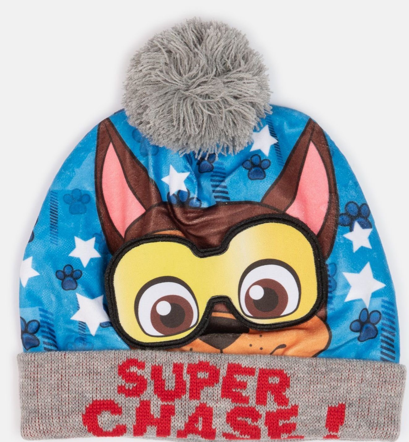 PAW PATROL Bommelmütze PAW PATROL PUDELMÜTZE Jungen und Mädchen Kindermütze Winter Mütze Gr.52 + 54 weich + warm