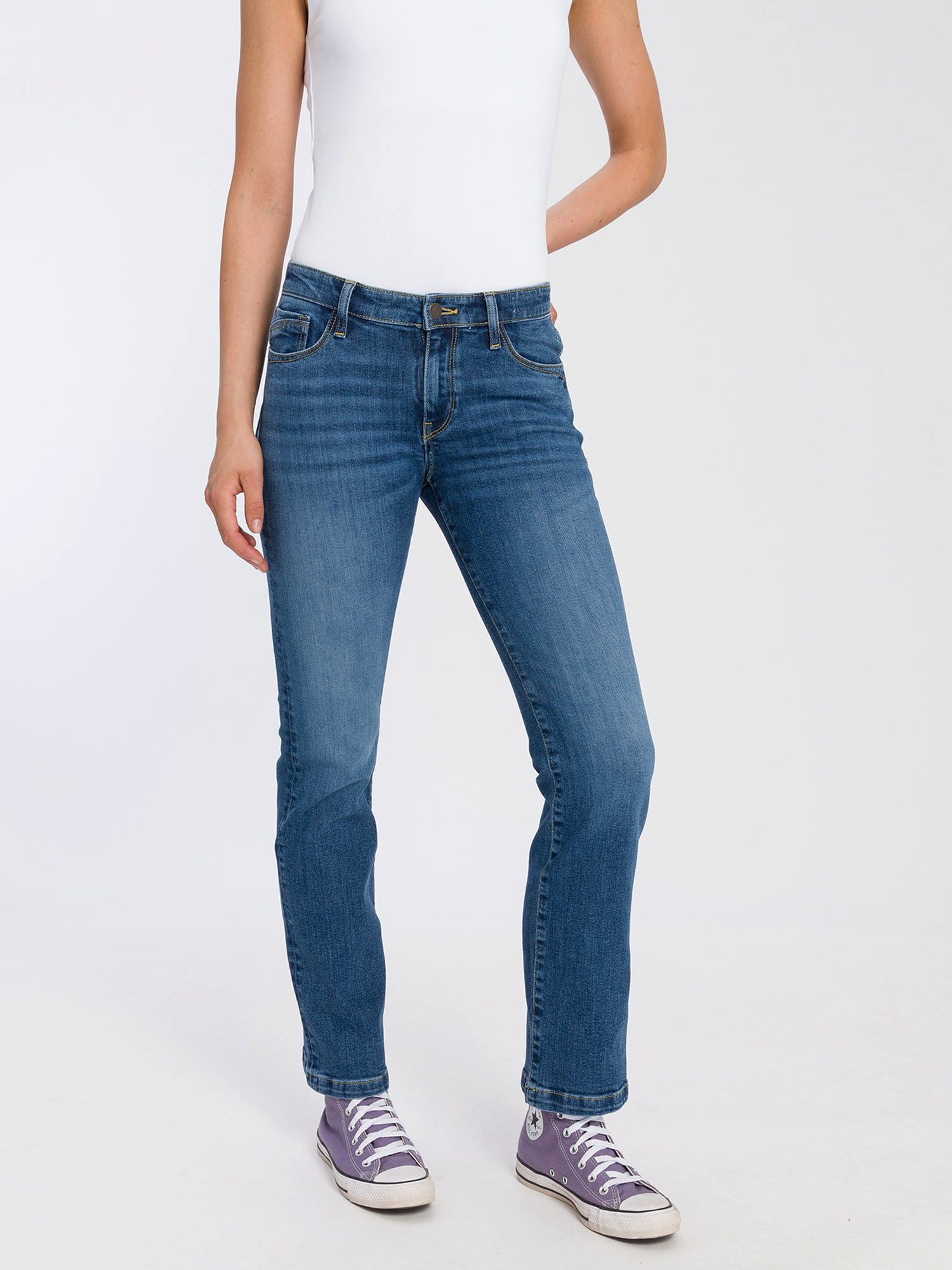 CROSS JEANS® Stretch-Jeans CROSS JEANS LAUREN mid blue H485-023