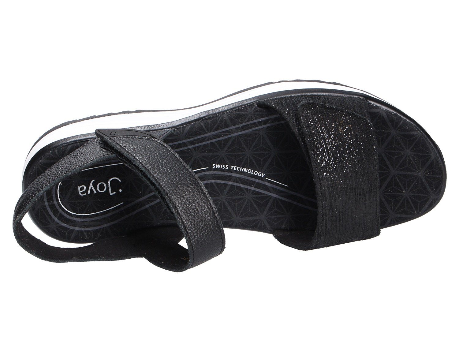 Joya Weicher BLACK FLORES Sandale Gehcomfort