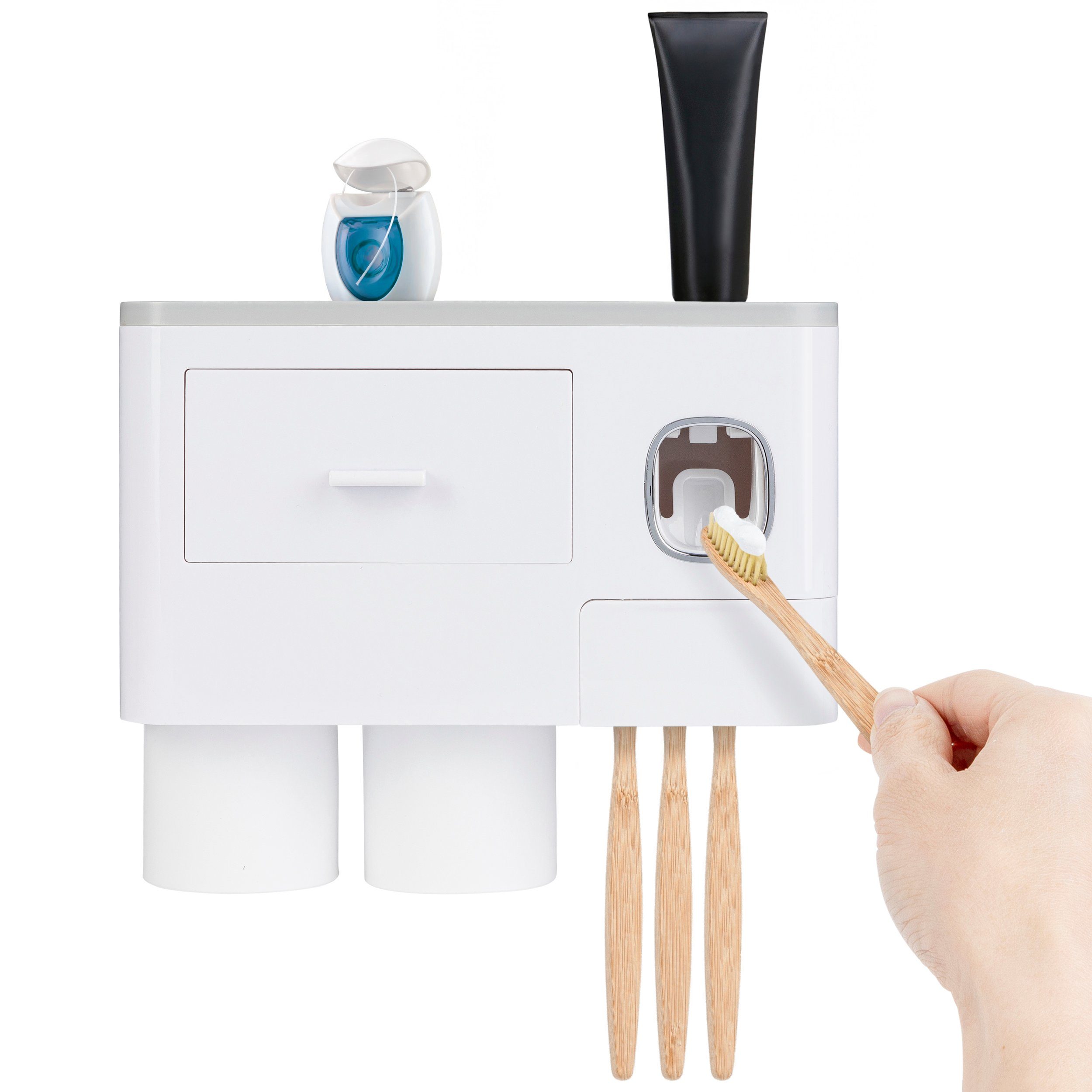 ONVAYA Zahnbürste »Zahnbürstenhalter mit automatischem Zahnpastaspender,  Selbstklebende Zahnbürstenhalterung ohne Bohren, Set« online kaufen | OTTO