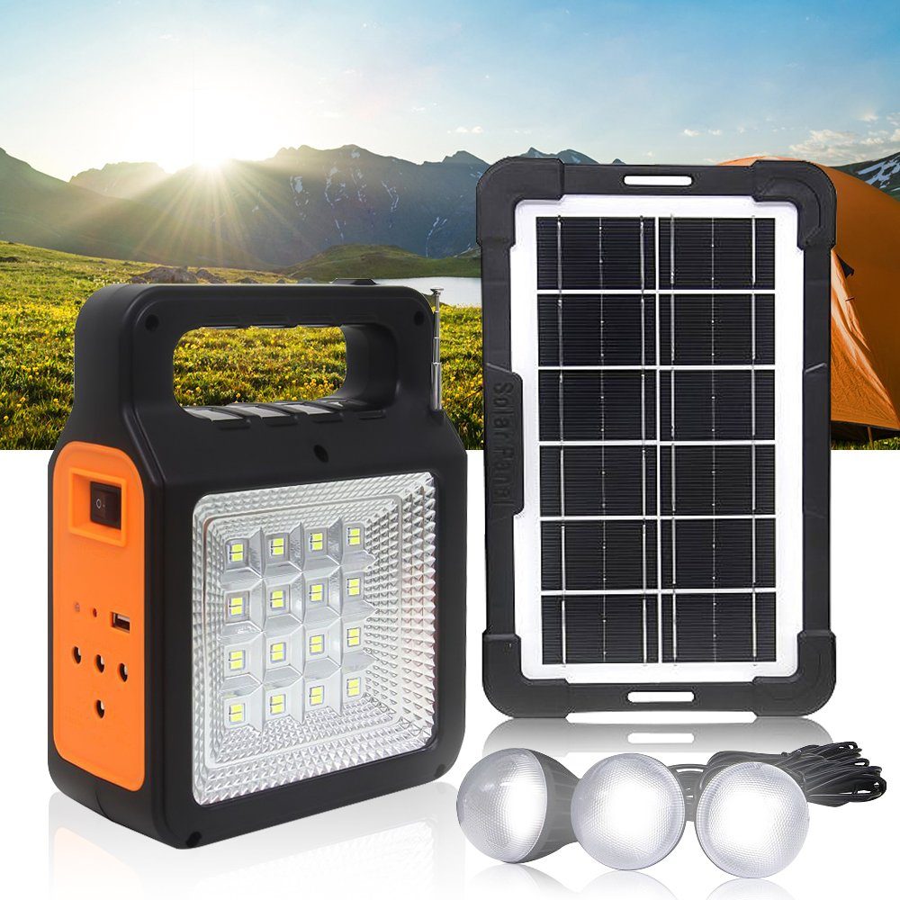 MDHAND LED Gartenleuchte 5000mAh Solar-Außenbeleuchtung als mobile Stromquelle, Geeignet für Außenbeleuchtung, Aufladen, und Beleuchtung zu Hause