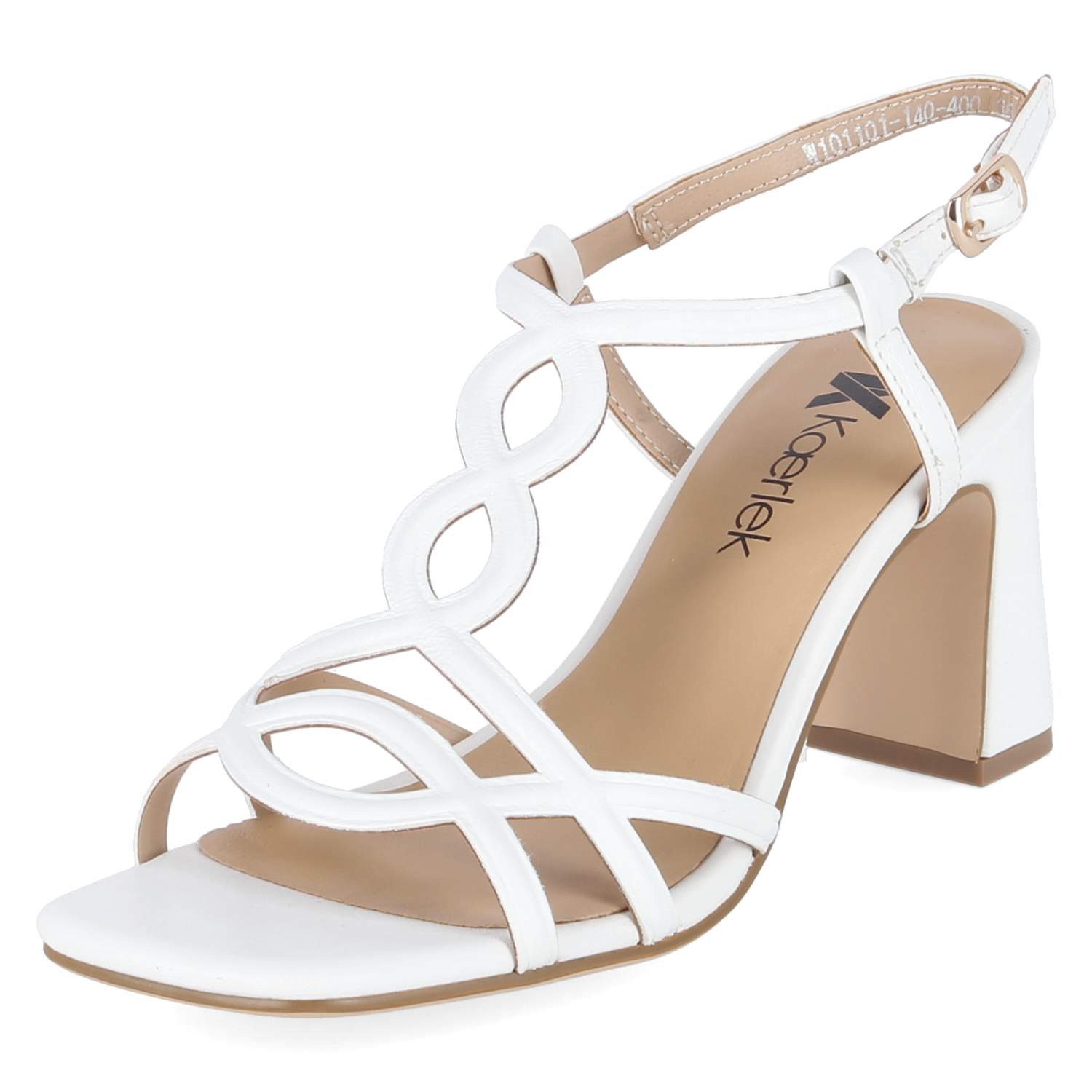 Kaerlek Kaerlek Chelly 01 White Damen Glattleder weiss Sandalette